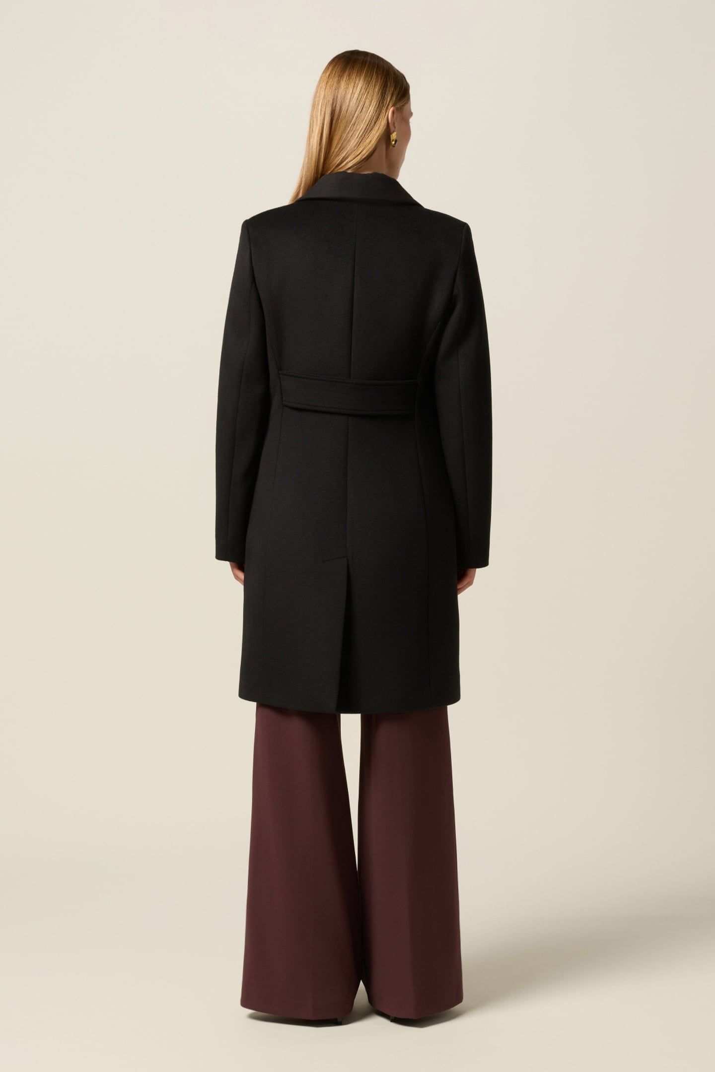 MIDI COAT WITH GOLDEN BUTTONS BLACK 2