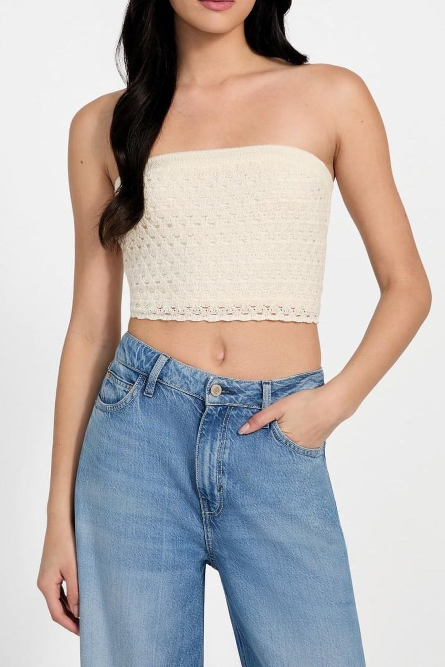 STRAPLESS LUCA TUBE DOVE WHITE 1