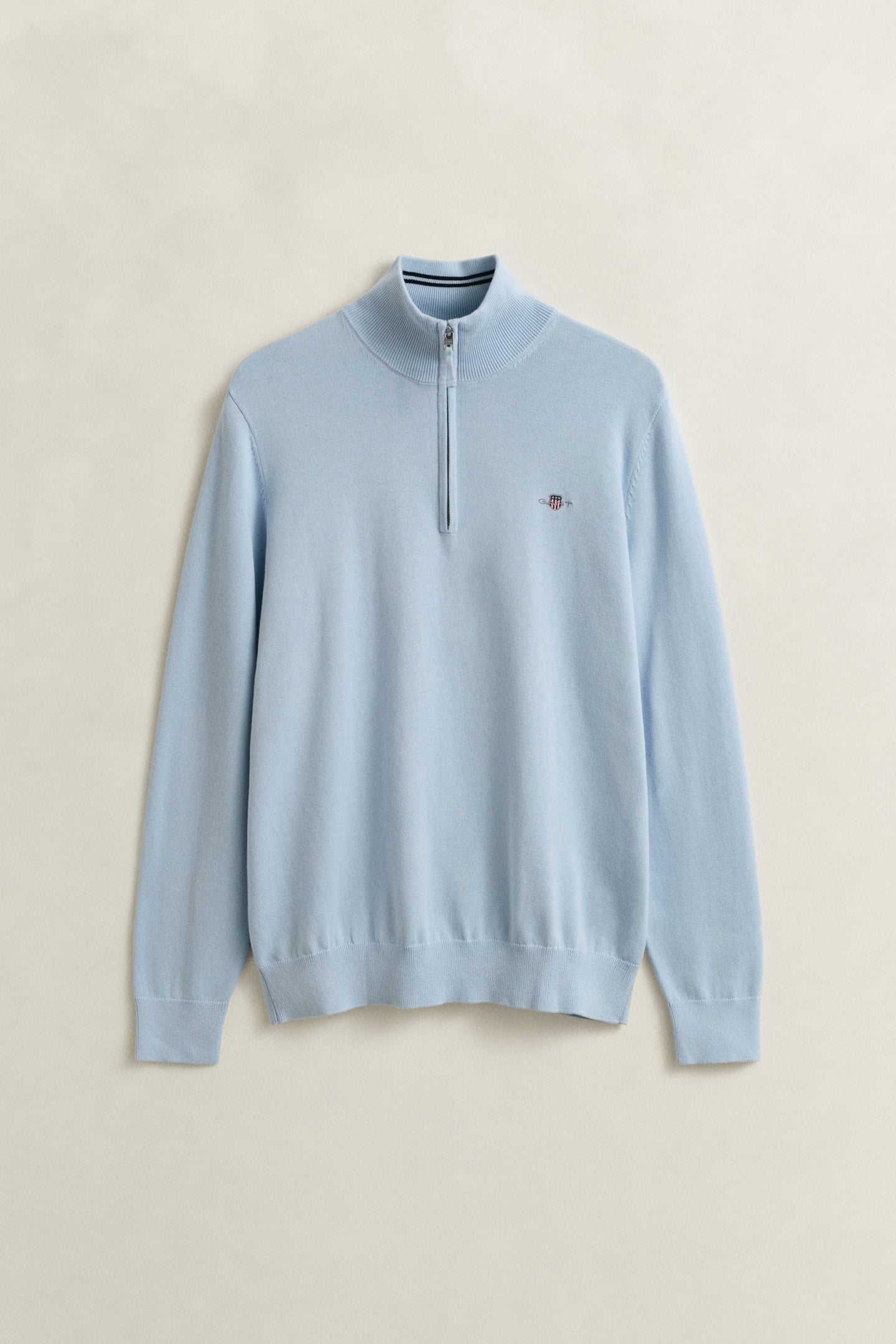 CLASSIC COTTON HALF ZIP FRESH BLUE 4