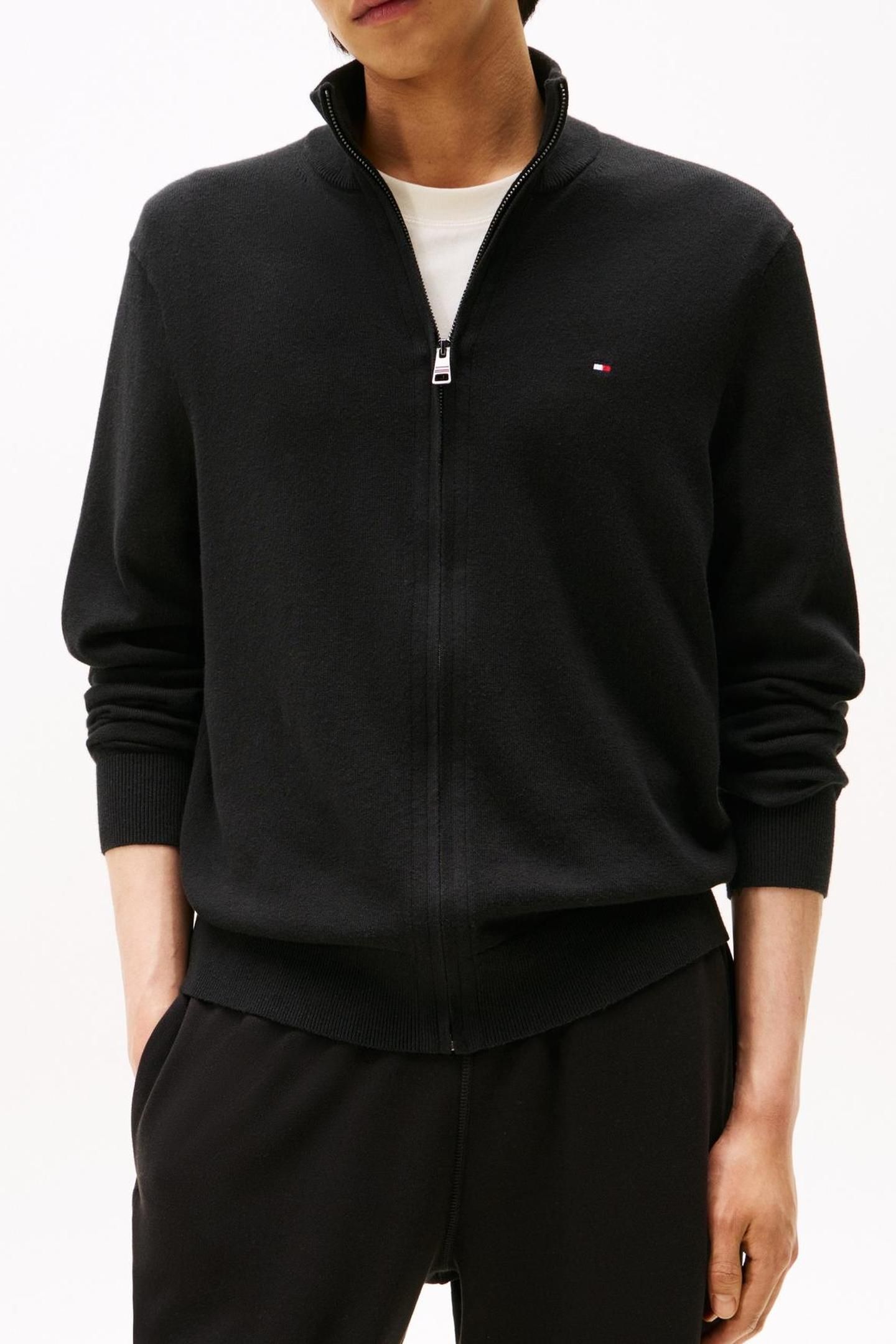 PIMA COTTON CASHMERE SWEATER BLACK 1