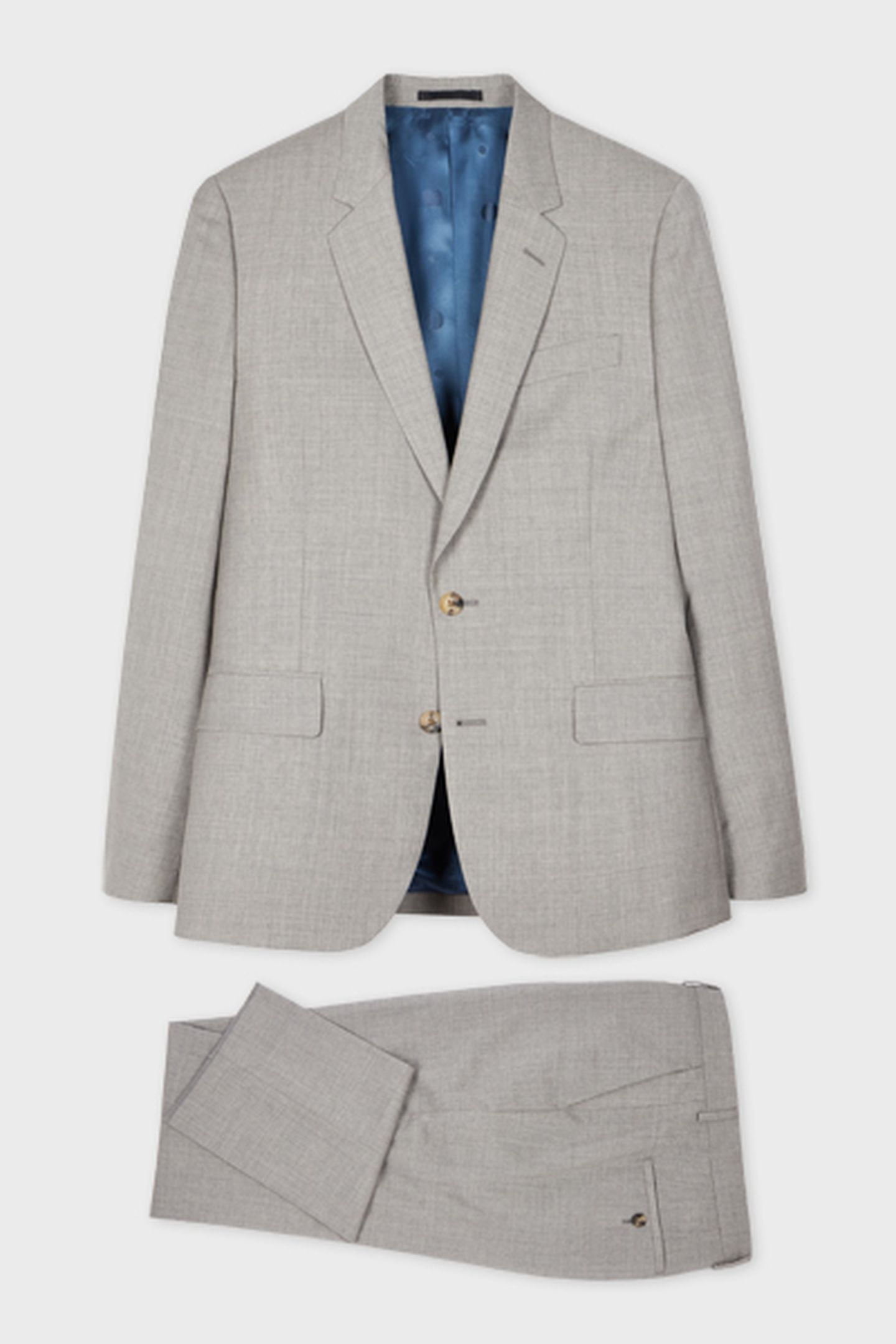 MENS TAILORED FIT 2 BUTTON SUIT GREY 3