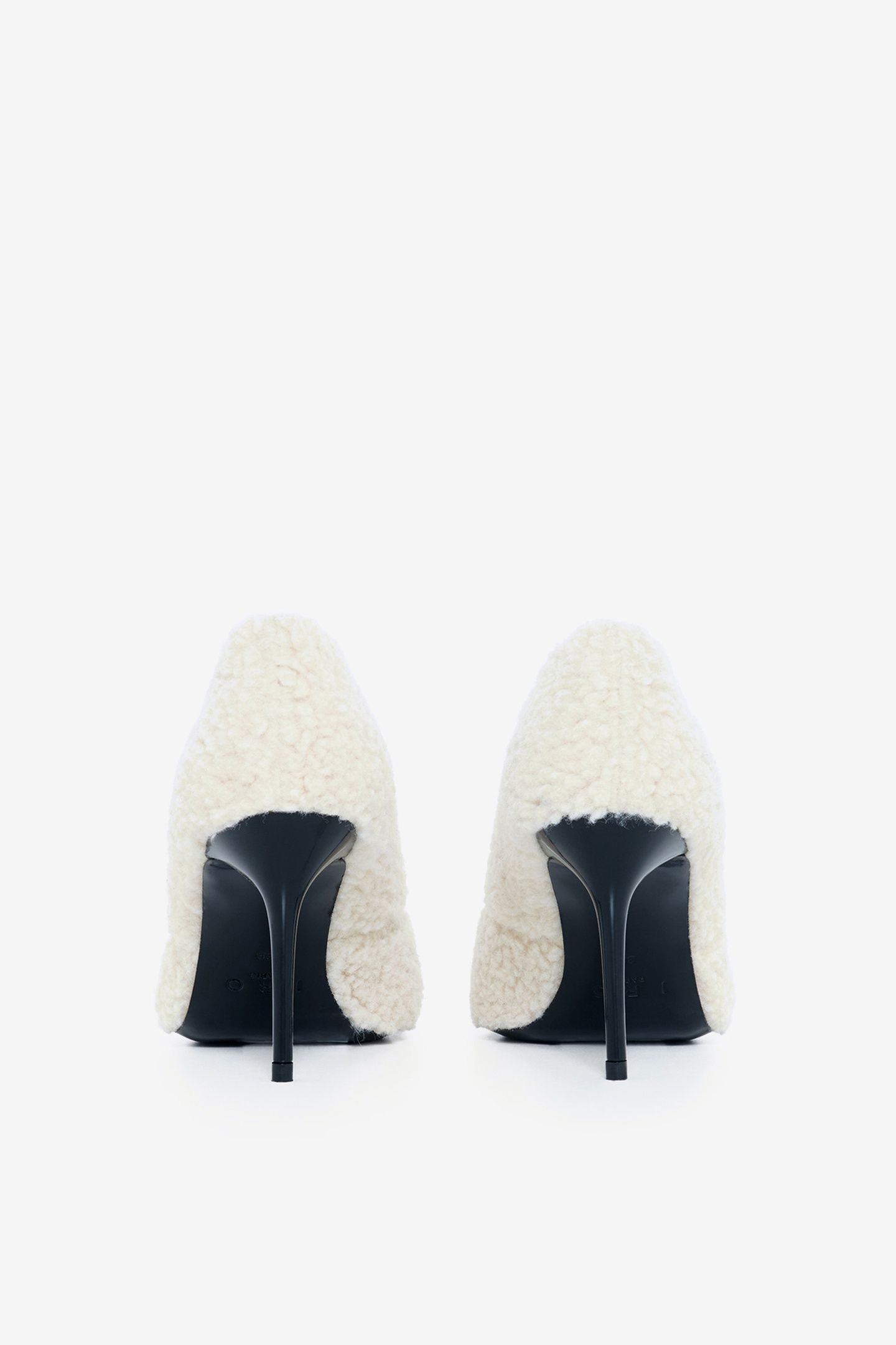 LALA SHEARLING HEEL ECRU 4