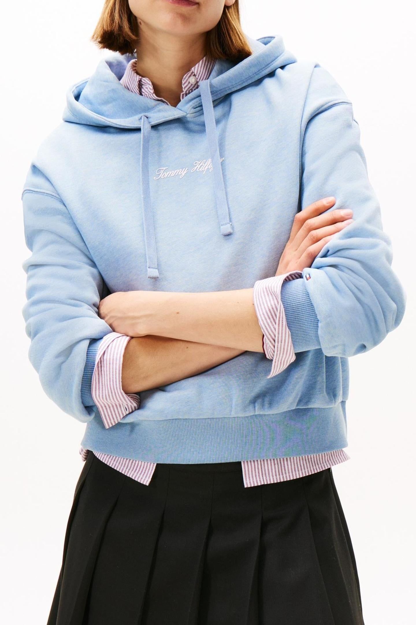 CLASSIC SCRIPT FLEECE BRISK BLUE HEATHER 3