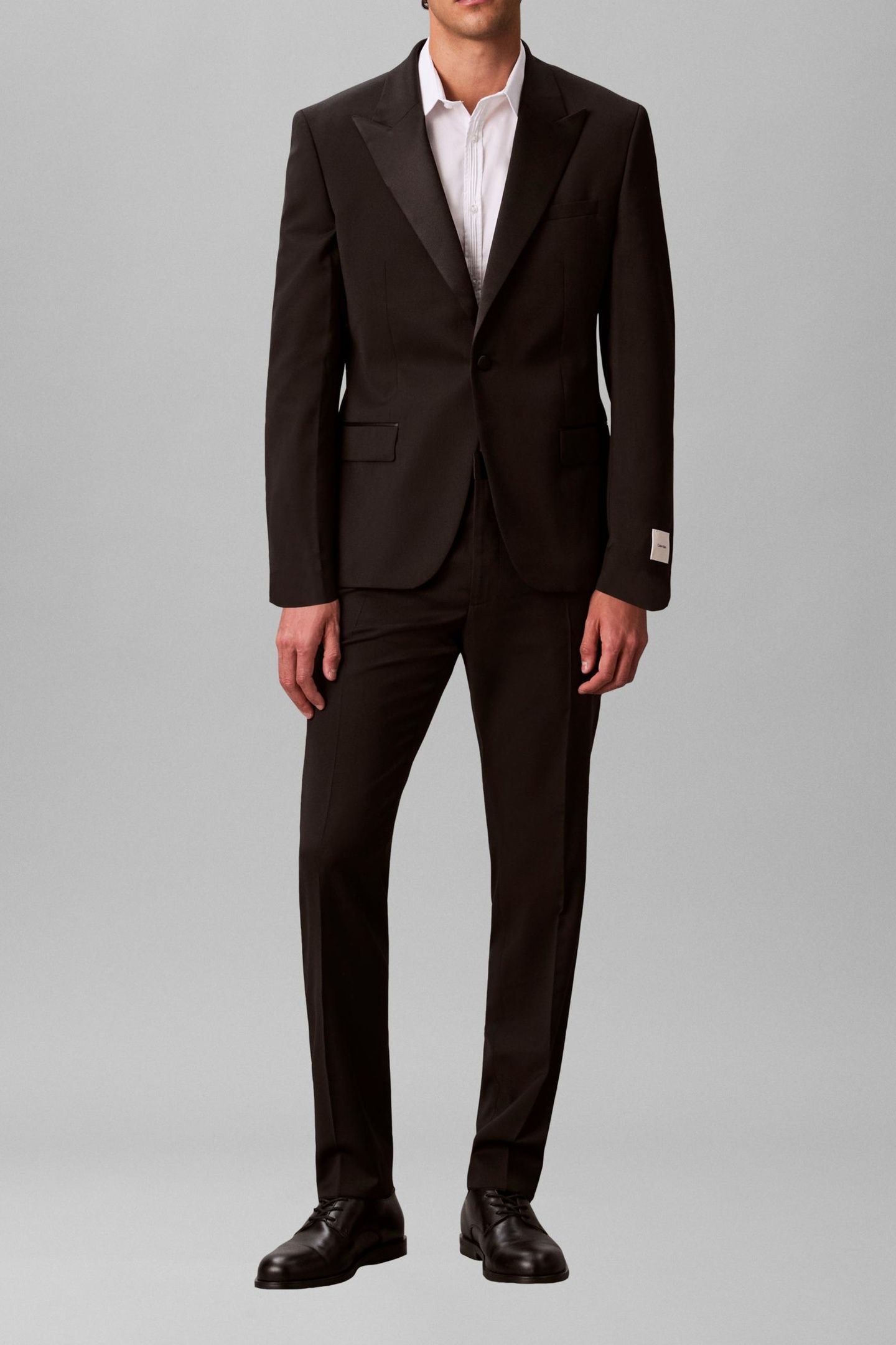 TUXEDO ITALIAN WOOL TROUSERS BLACK 1