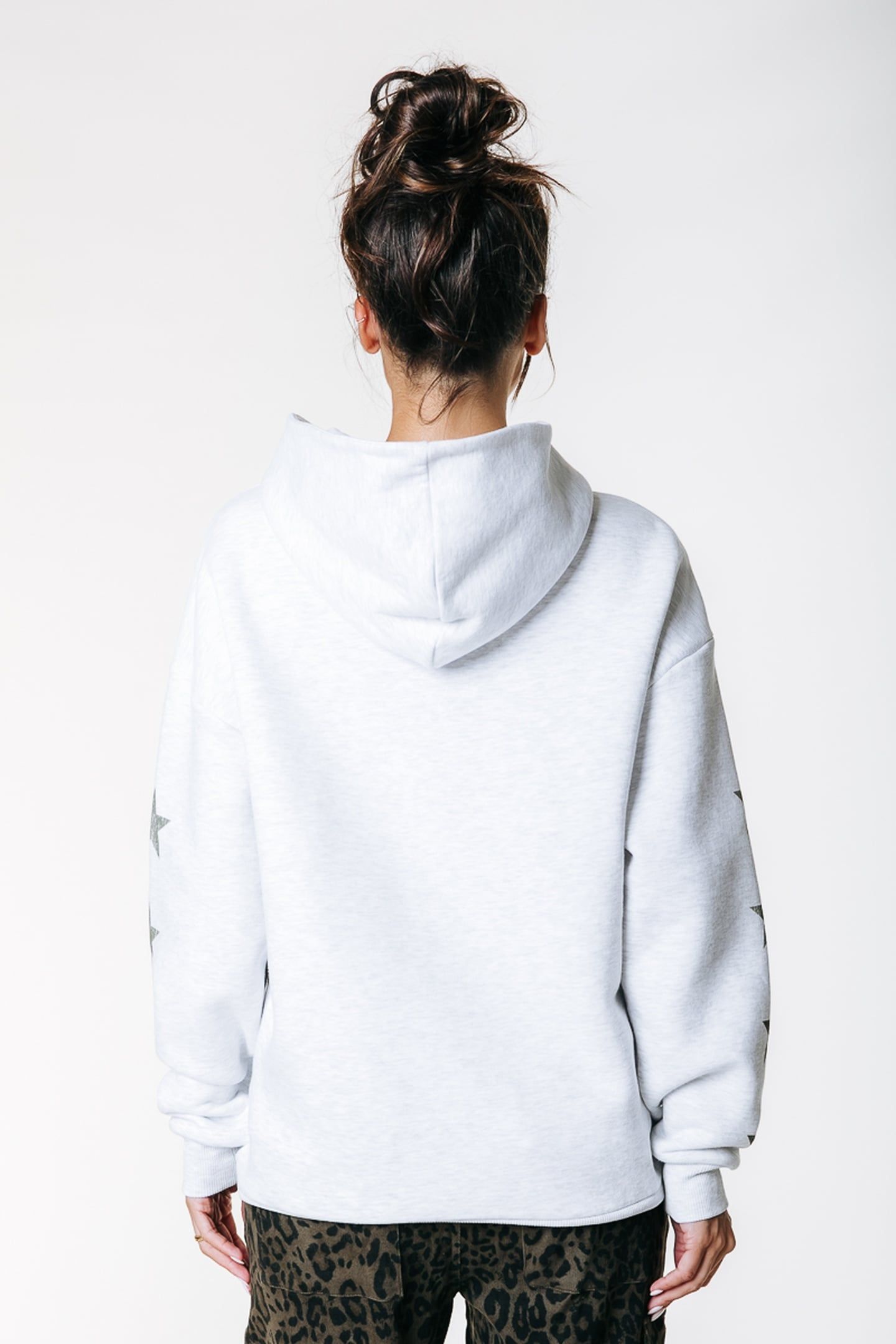 STAR LOGO CLEAN HOODIE LIGHT GREY MELANGE 2