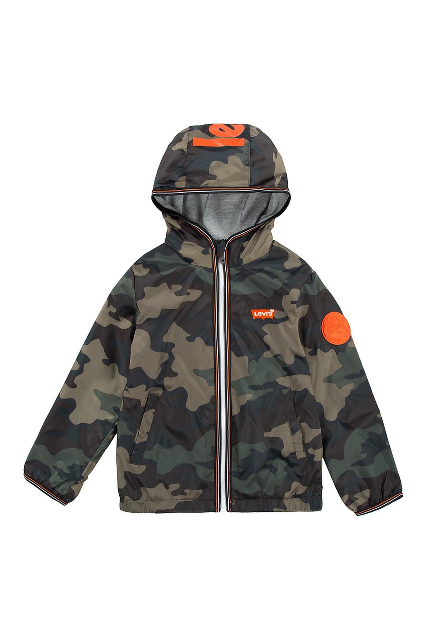 UNISEX ESSENTIAL WINDBREAKER THYME/NAVY CAMO 1