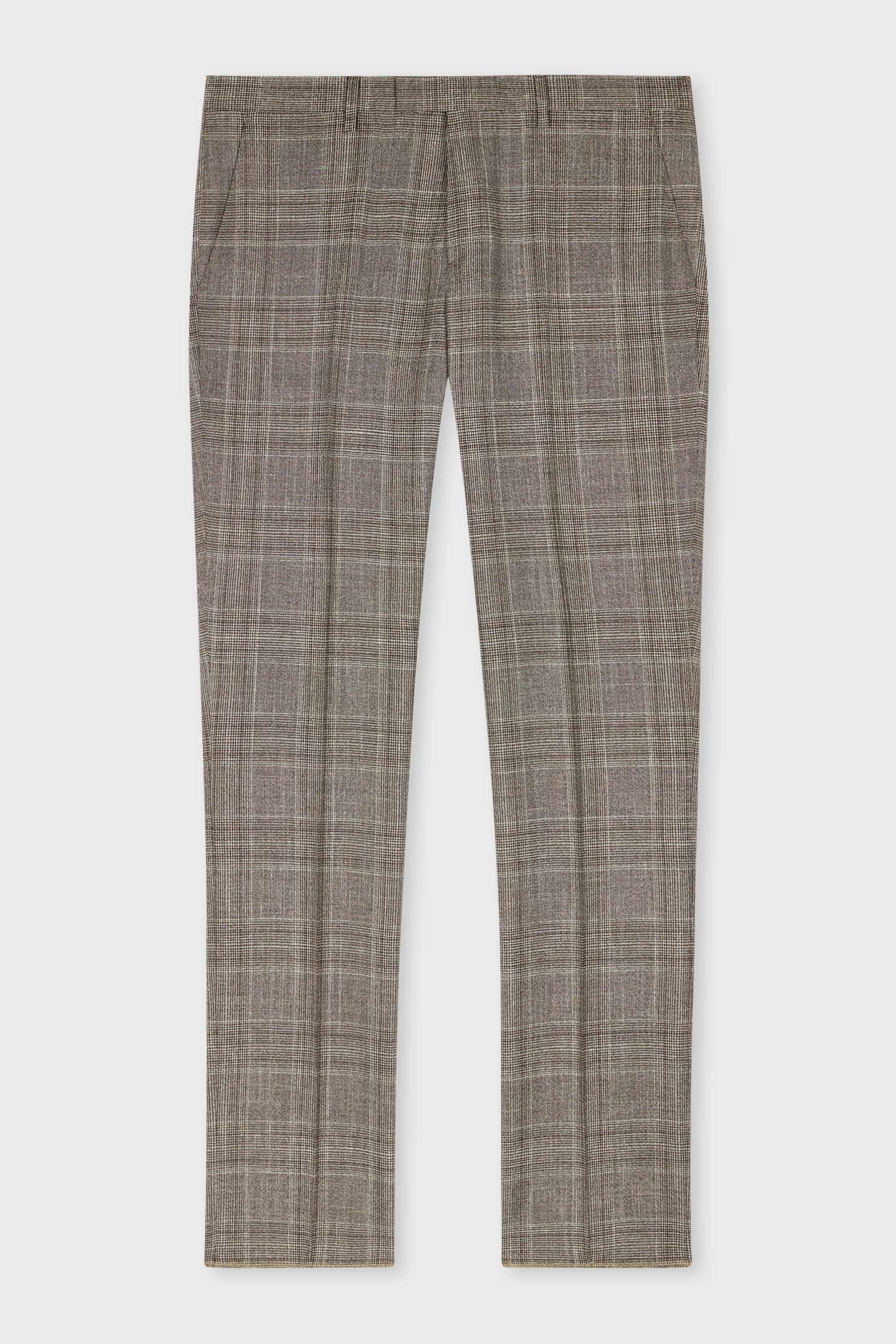 MENS SLIM FIT TROUSER GREY BEIGE 4