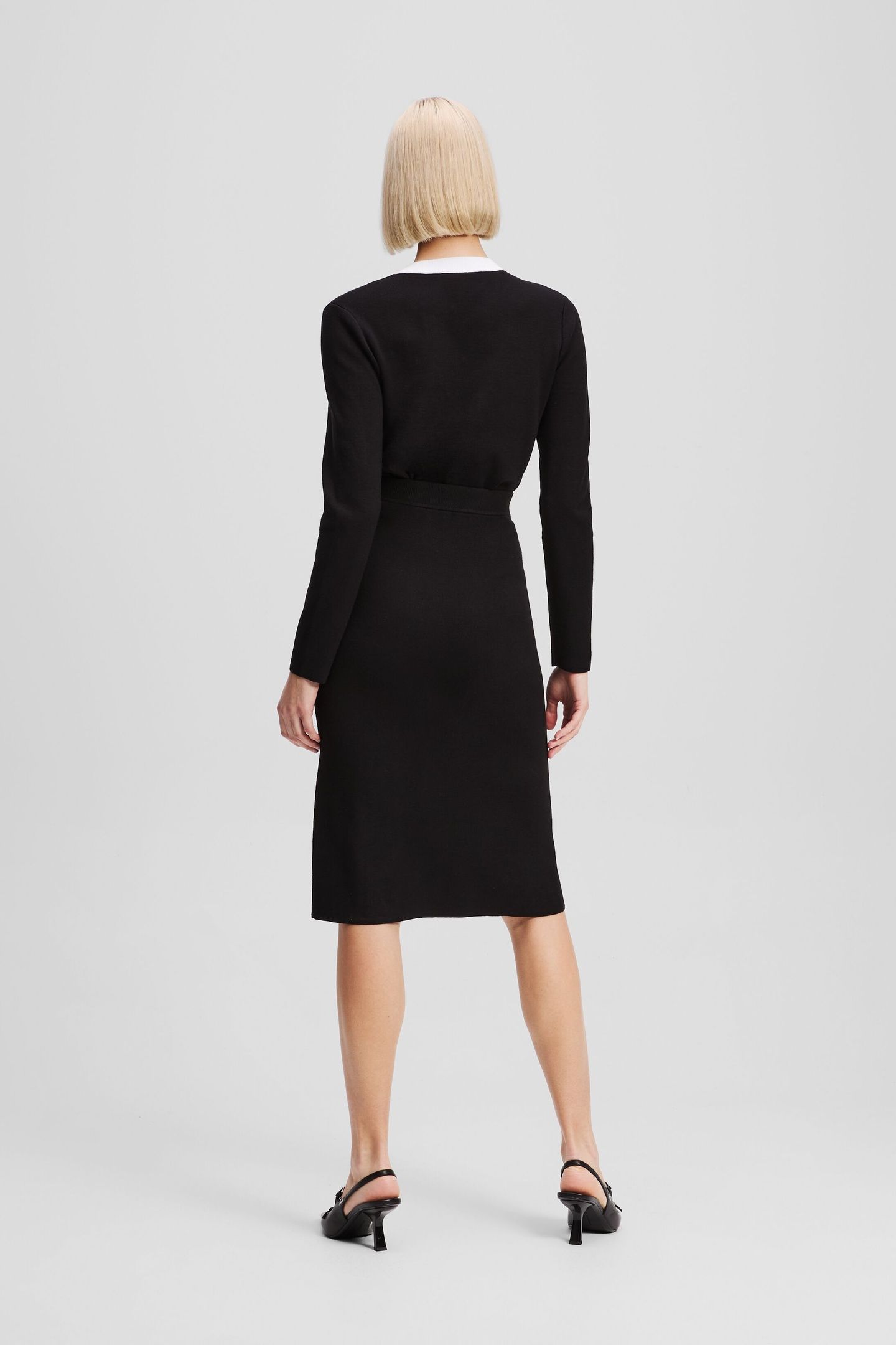 BW KNIT SKIRT WHITE/BLACK 3