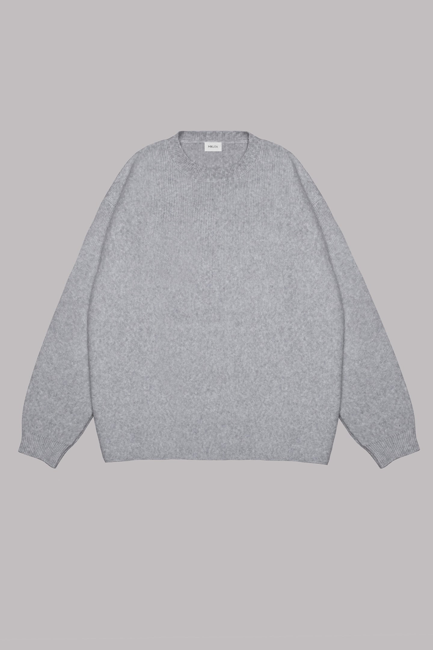 THE GREY OVERSIZED KNITTED SWEATER 2