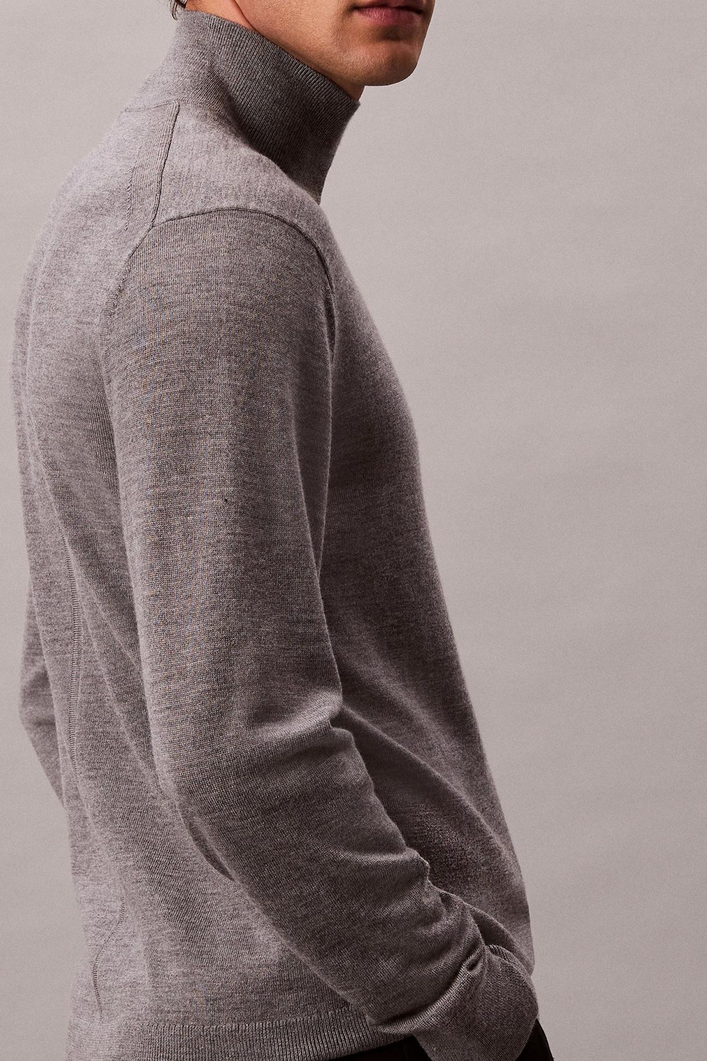 LS MERINO MOCK NECK MEDIUM GREY HEATHER 6