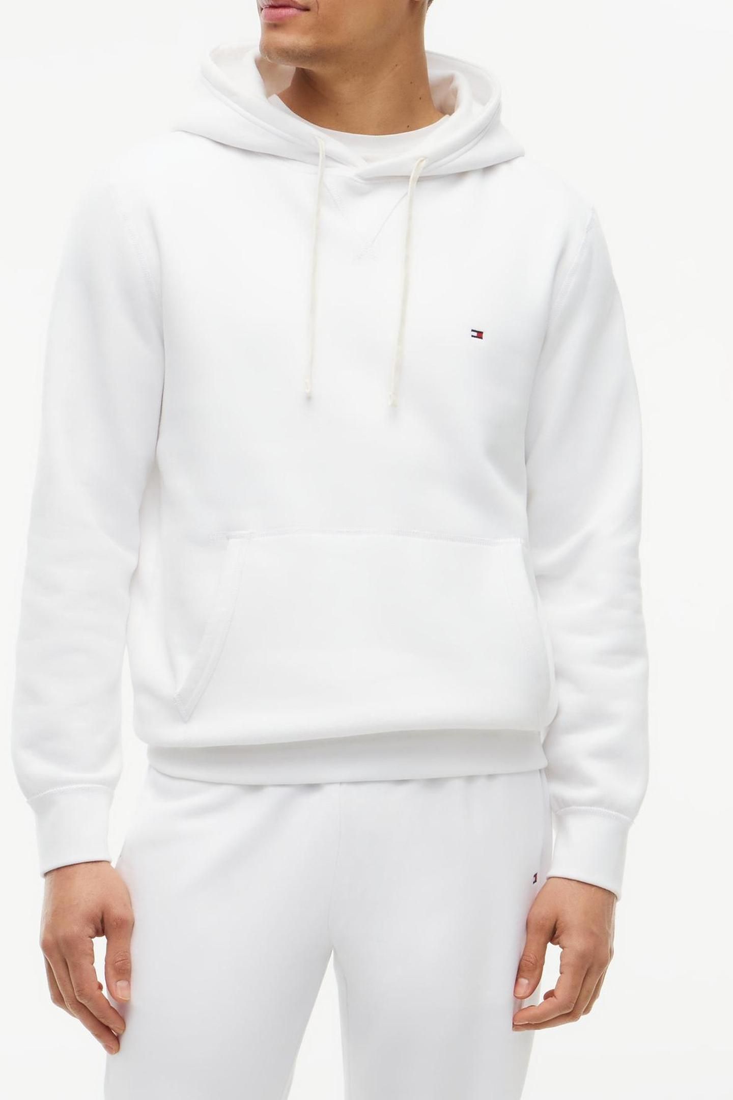 ESSENTIAL FLEECE HOODIE WHITE 5