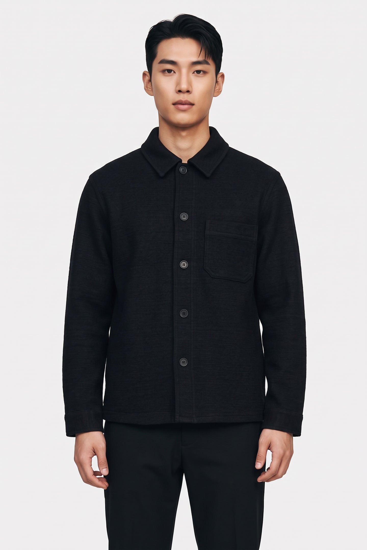 BODEY COTTON WOOL OVERSHIRT BLUE 1