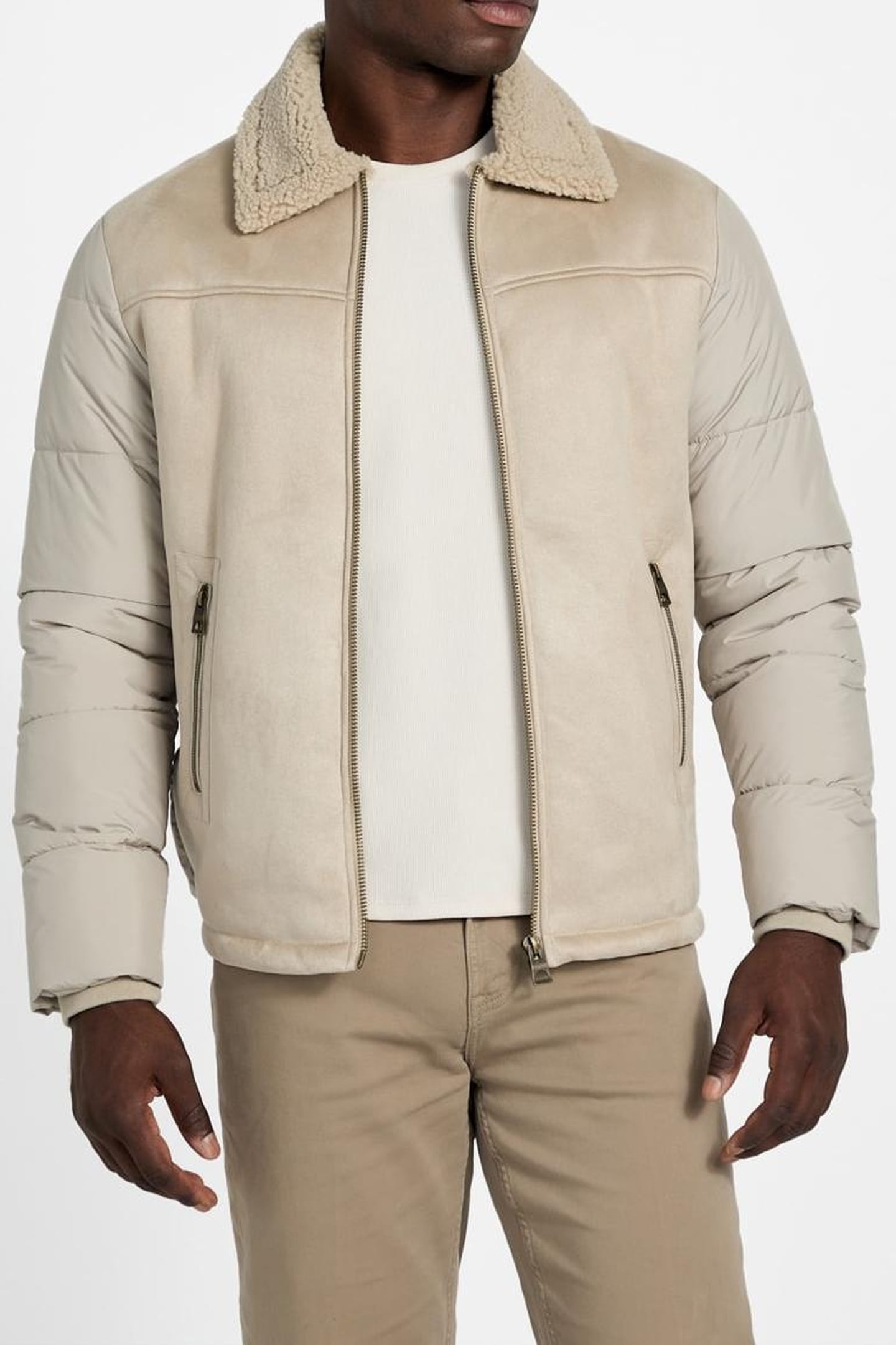 SHEARLING PUFFA JACK PASADENA STONE 6