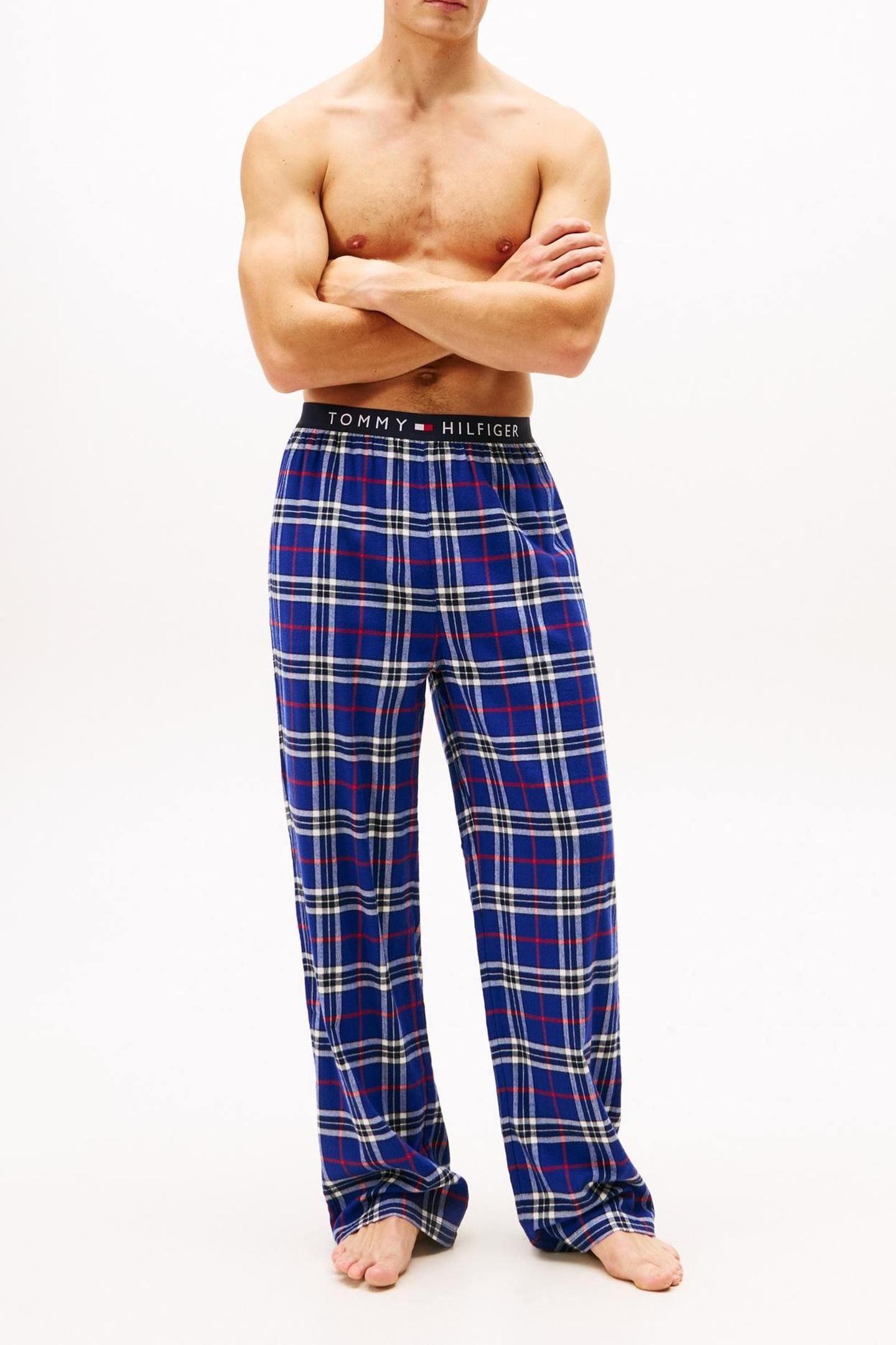 FLANNEL PJ PANT WAIST BLUE REIKER TARTAN 1