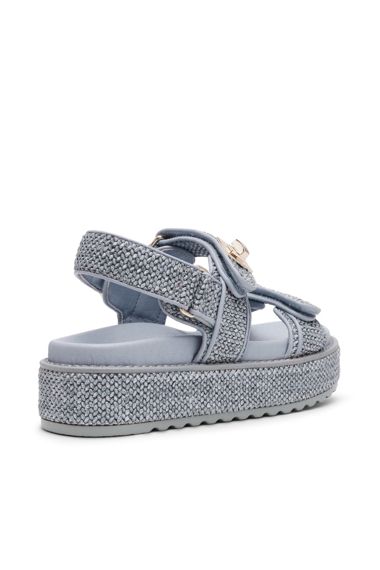 BIGMONA SANDALS BLUE RAFFIA 4
