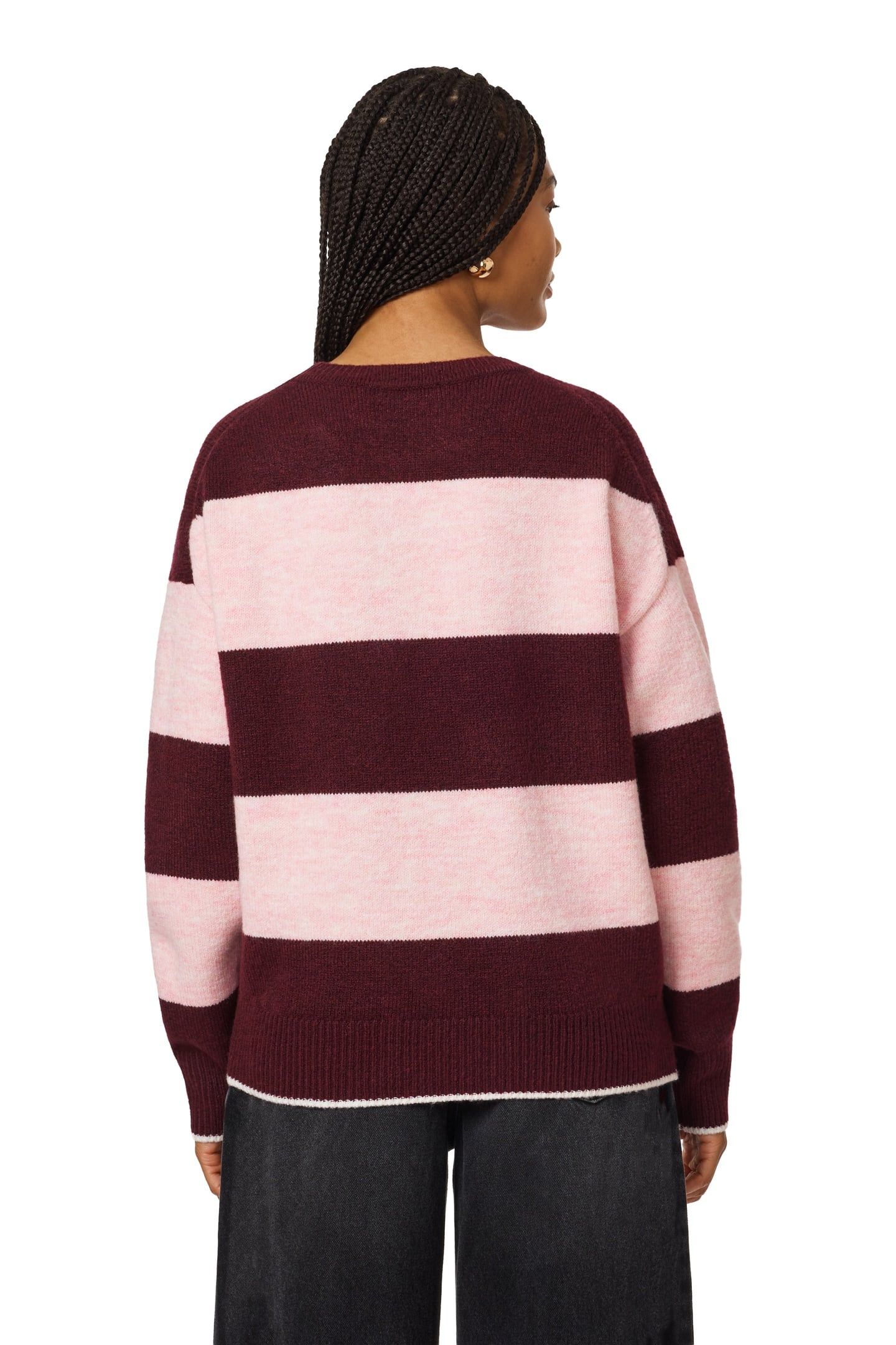 PULLOVER SWEATER FIG/ ROSE DUST HEATHER 2