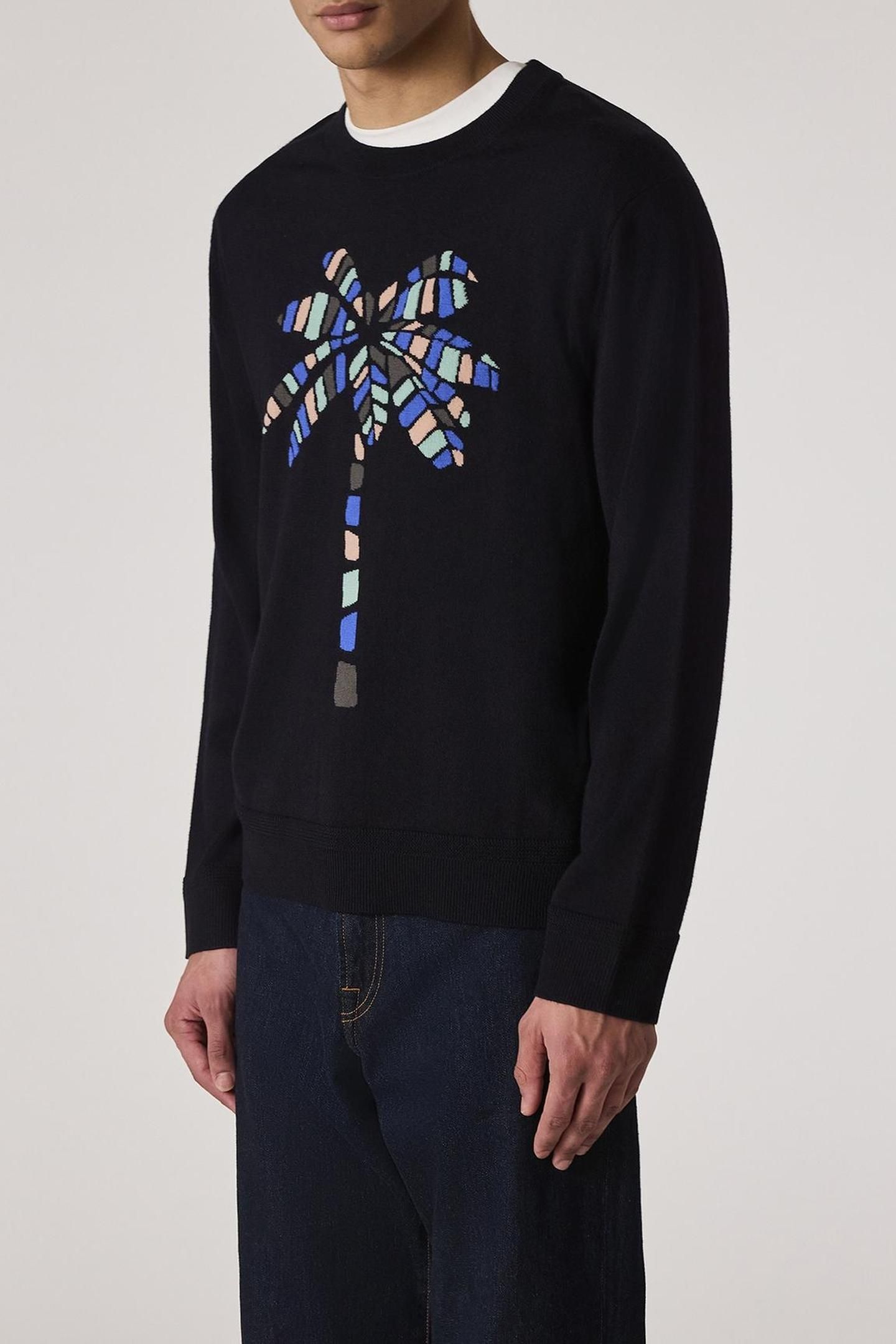 MENS SWEATER CREW NECK VERY DARK NAVY 1