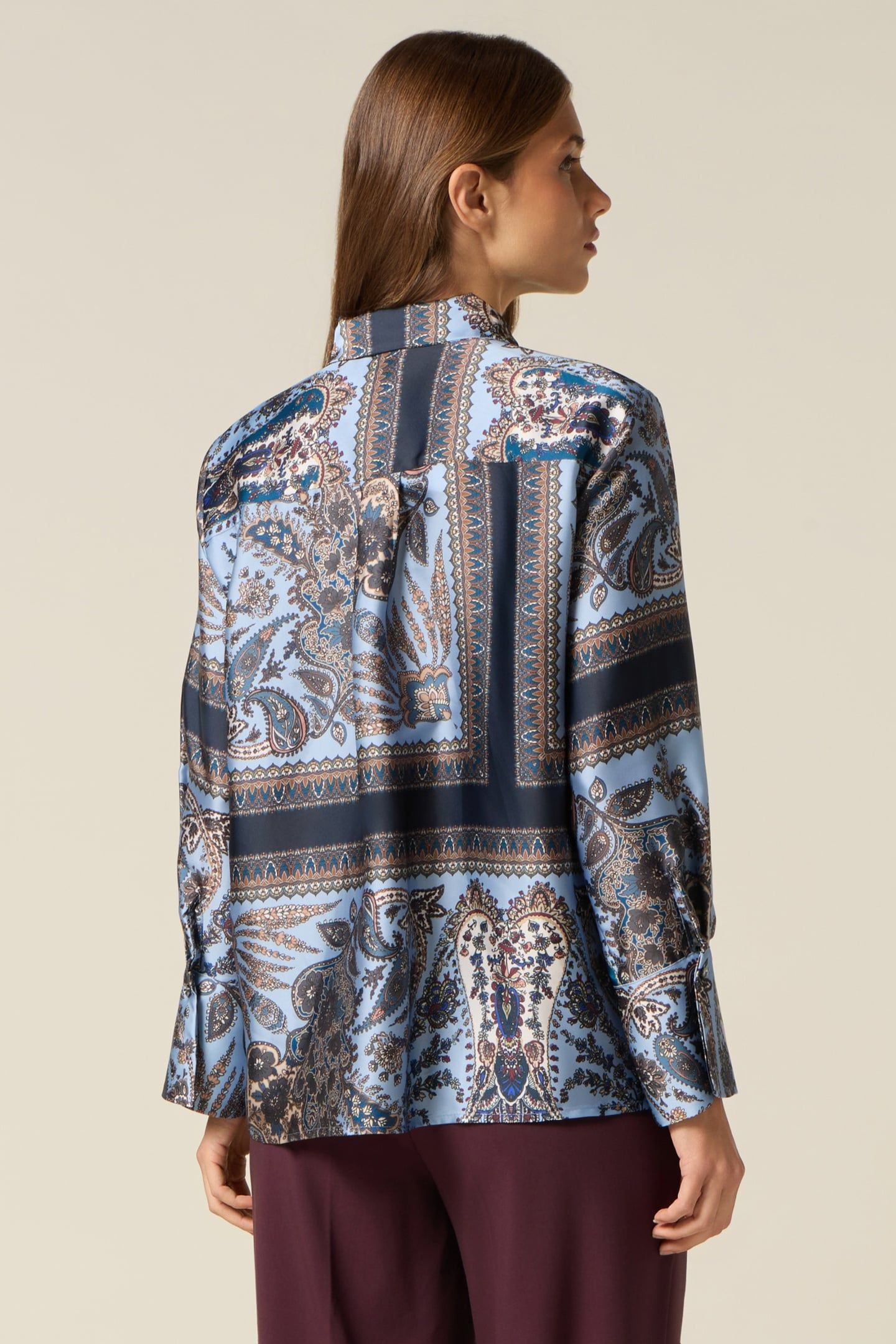 PATTERNED SATIN SHIRT LIGHT BLUE 4
