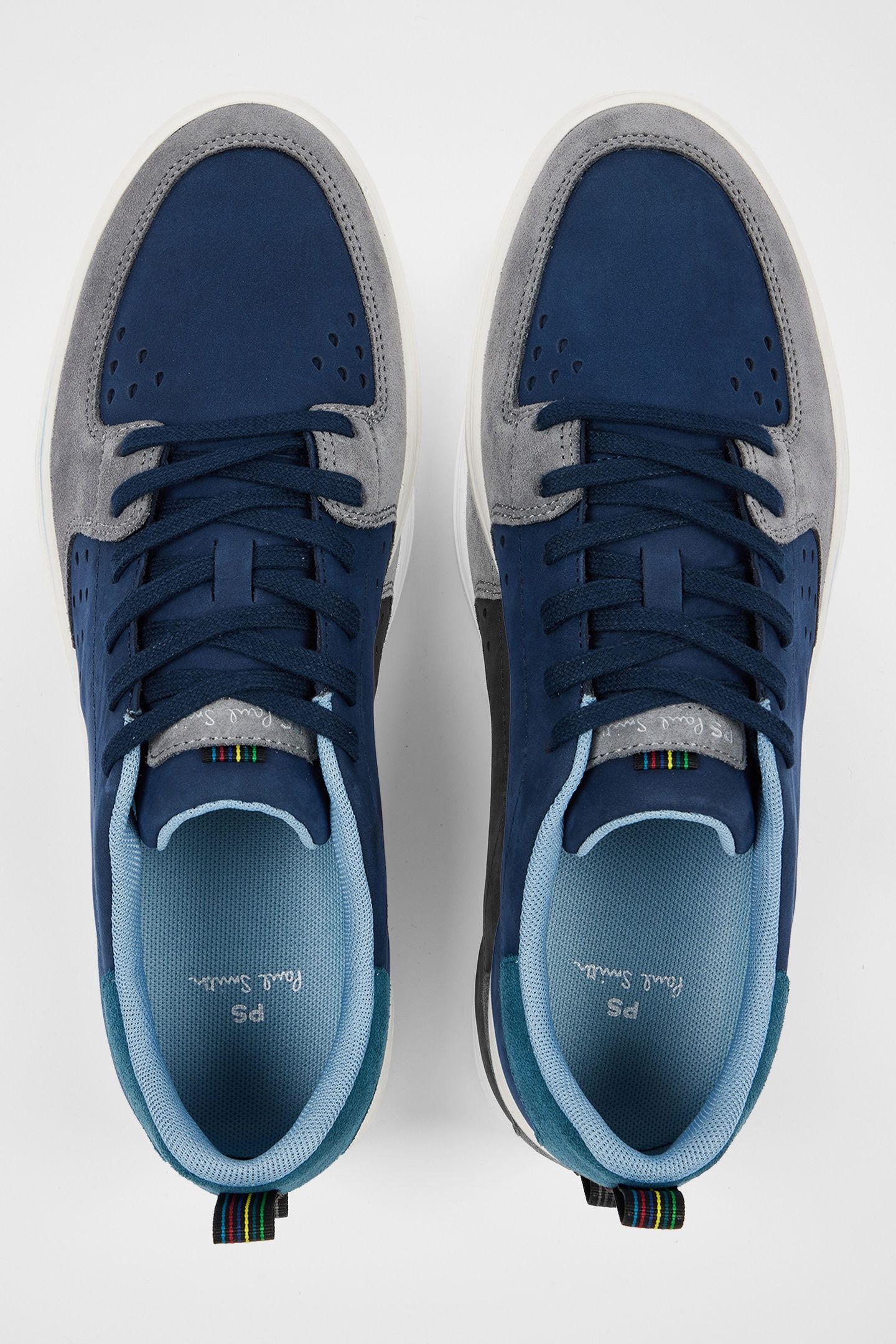 MENS SHOE COSMO NAVY GREY TOE WHITE 7