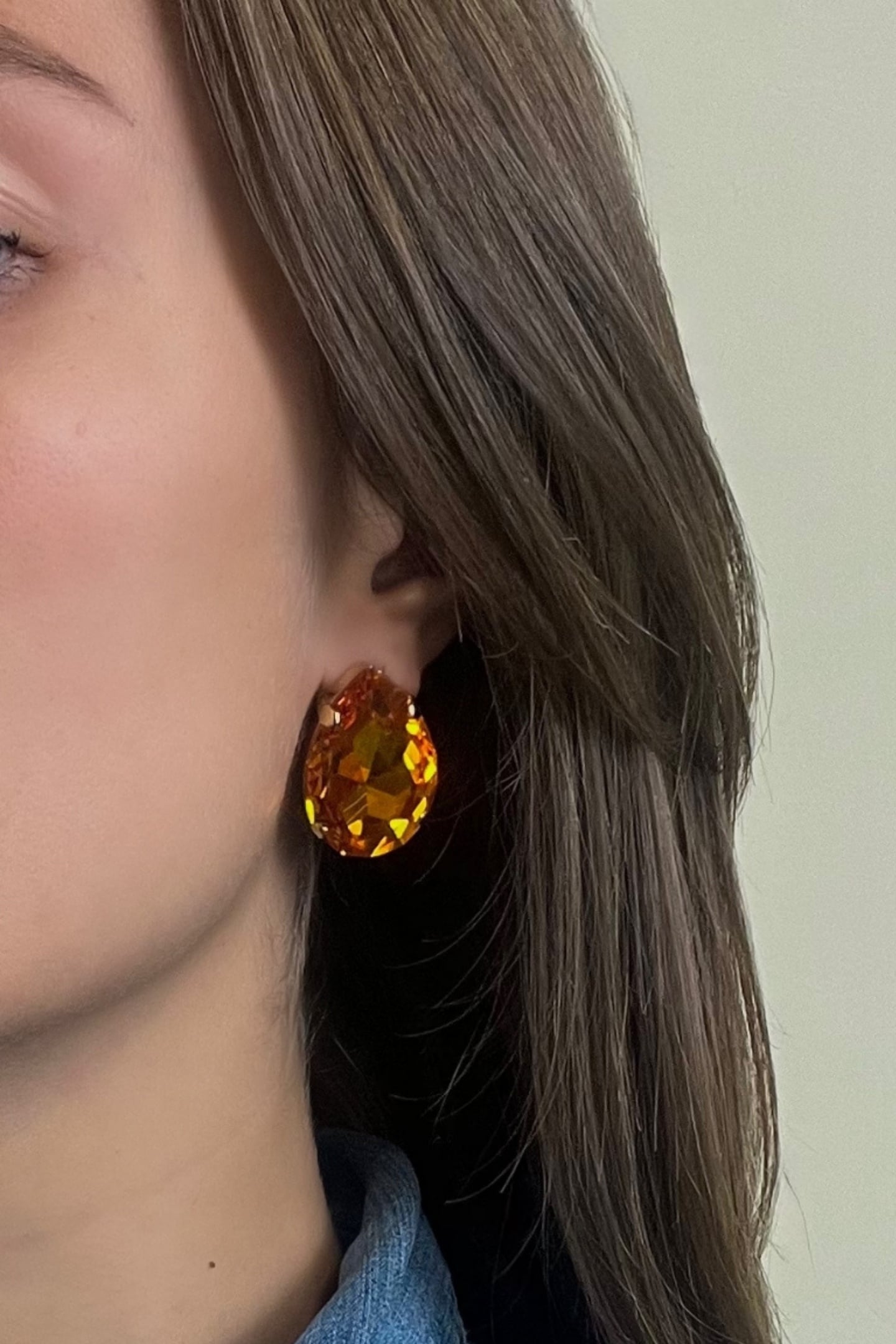 LA REINA EARRINGS DARK ORANGE ORANGE 4