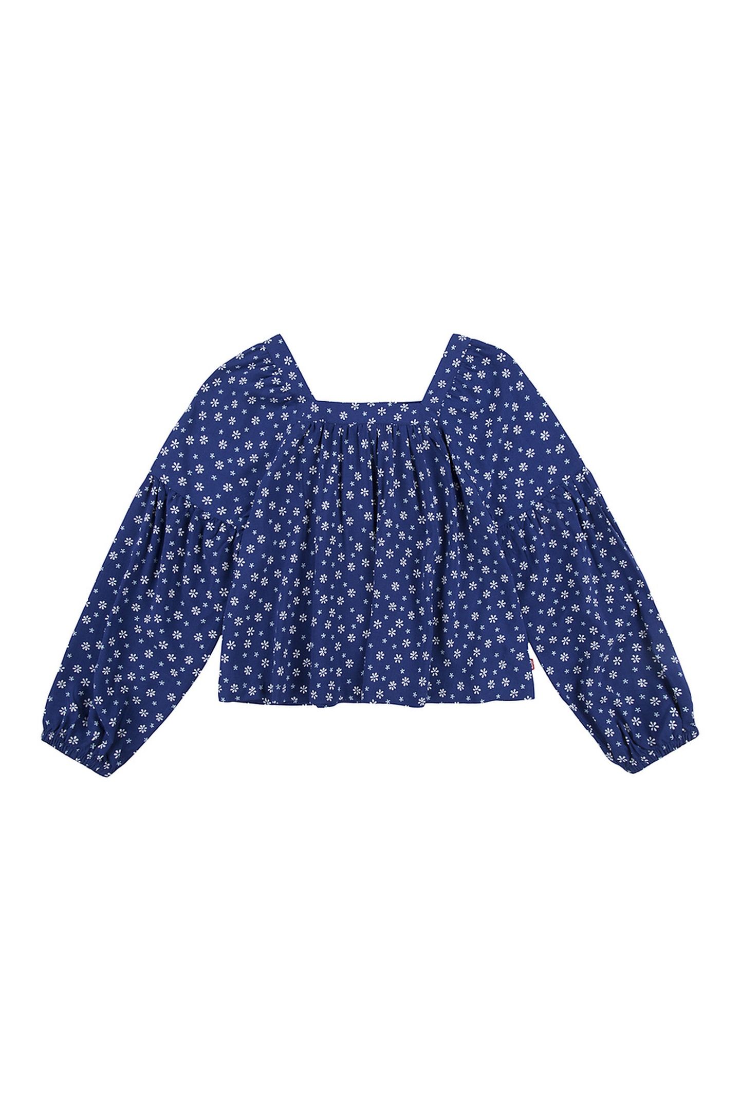 GIRLS WOVEN TOP TWILIGHT BLUE 2