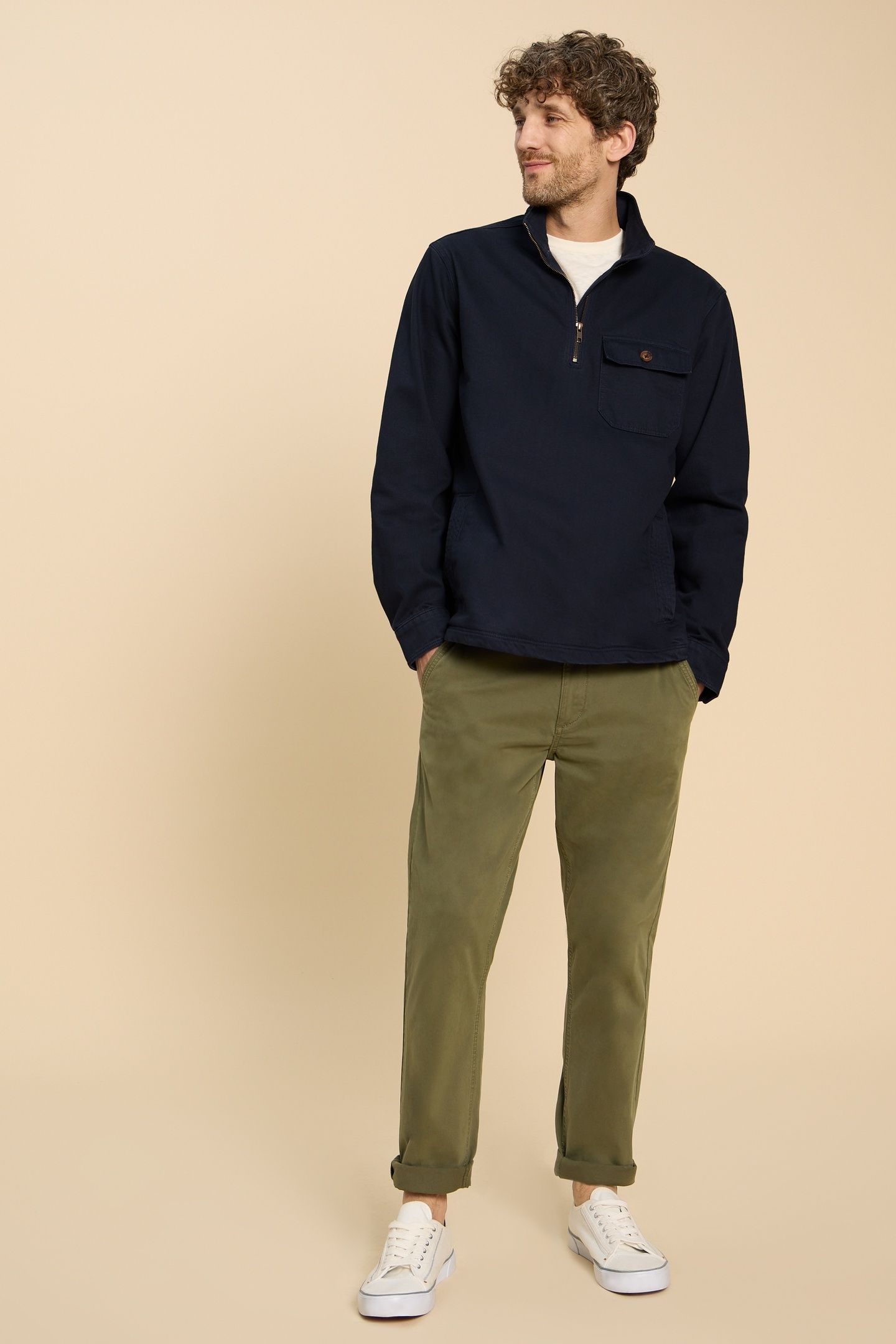 MCCARTHY FUNNEL NECK DARK NAVY 1