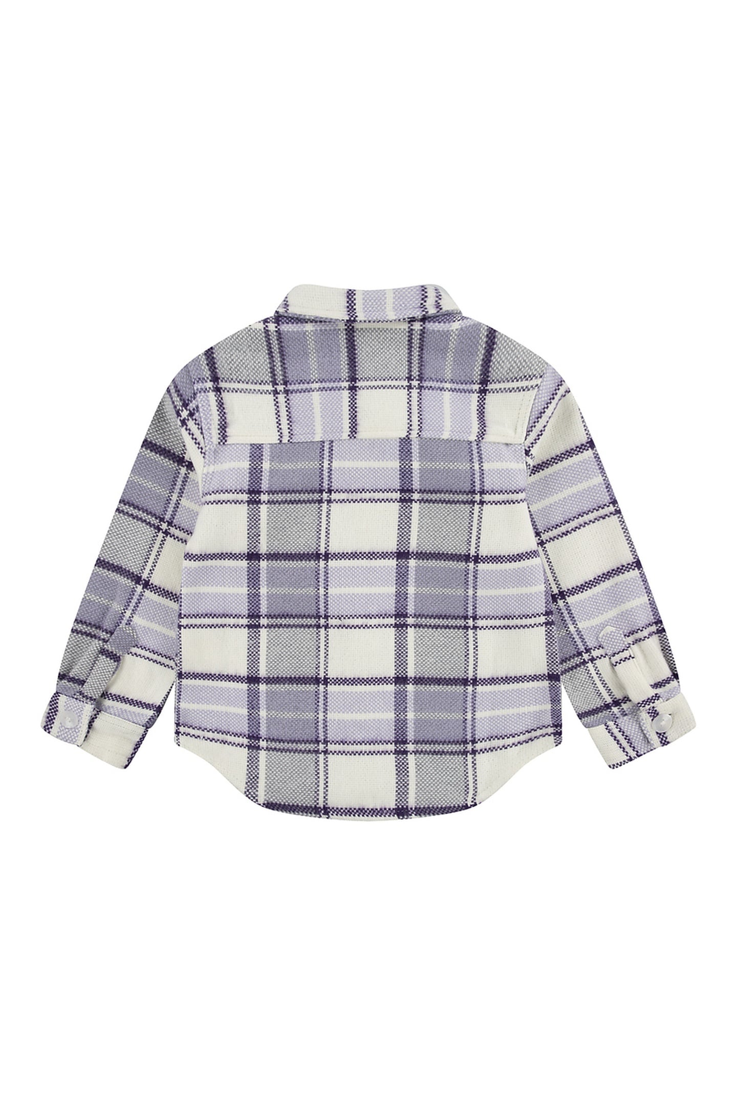 GIRLS OVERSIZED PLAID SHACKET HEIRLOOM LILAC 2