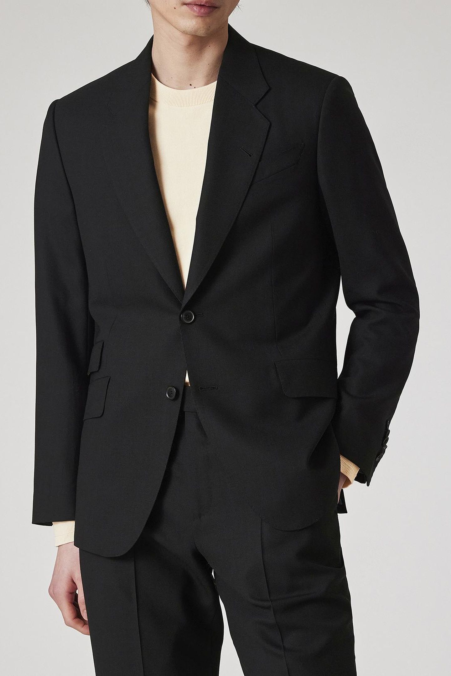 MENS 2 BUTTON SUIT BLACK 1