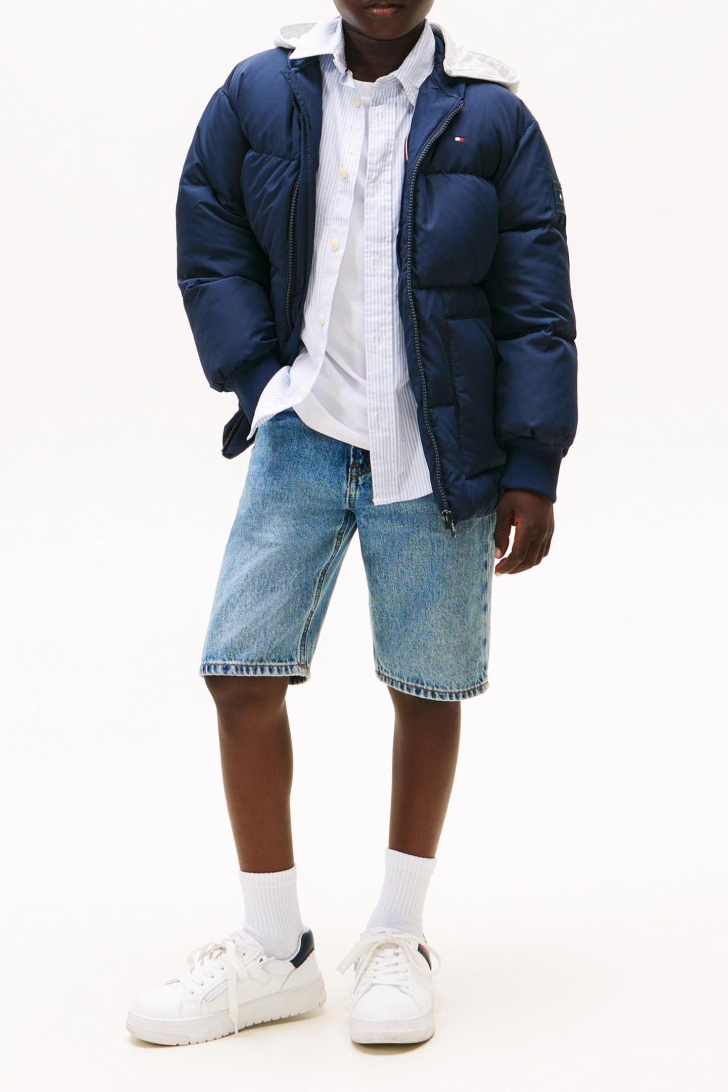 BOYS TOMMY FLAG EMB DOWN DARK NIGHT NAVY 3