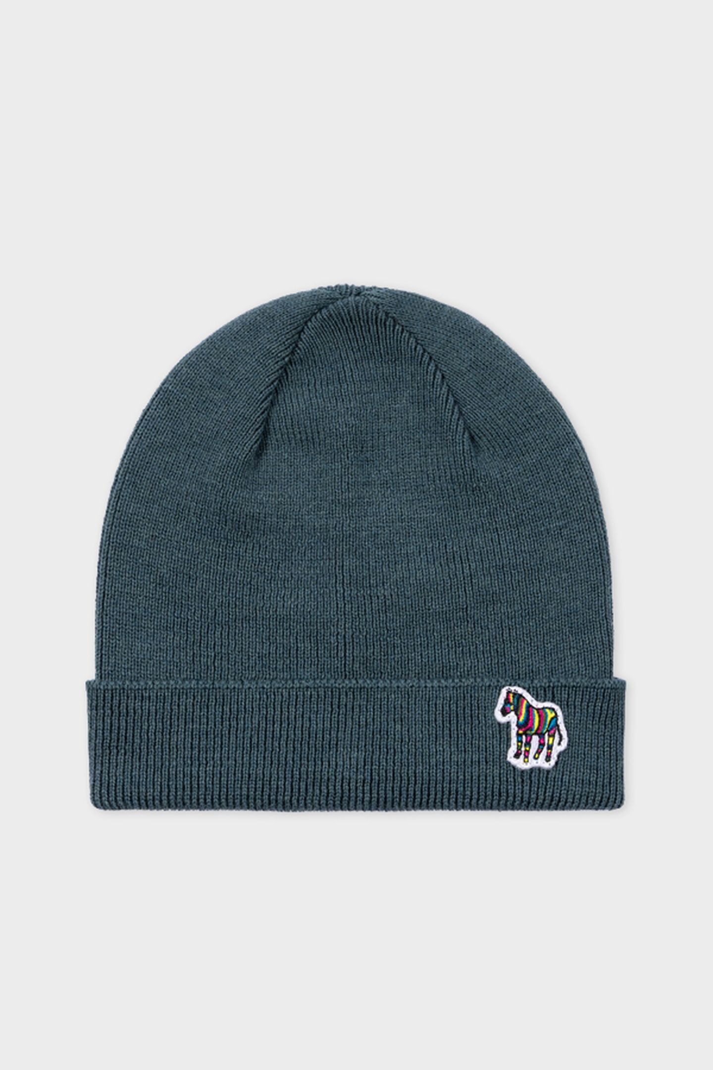 MEN BEANIE ZEBRA SSNL PETROL GREEN 2