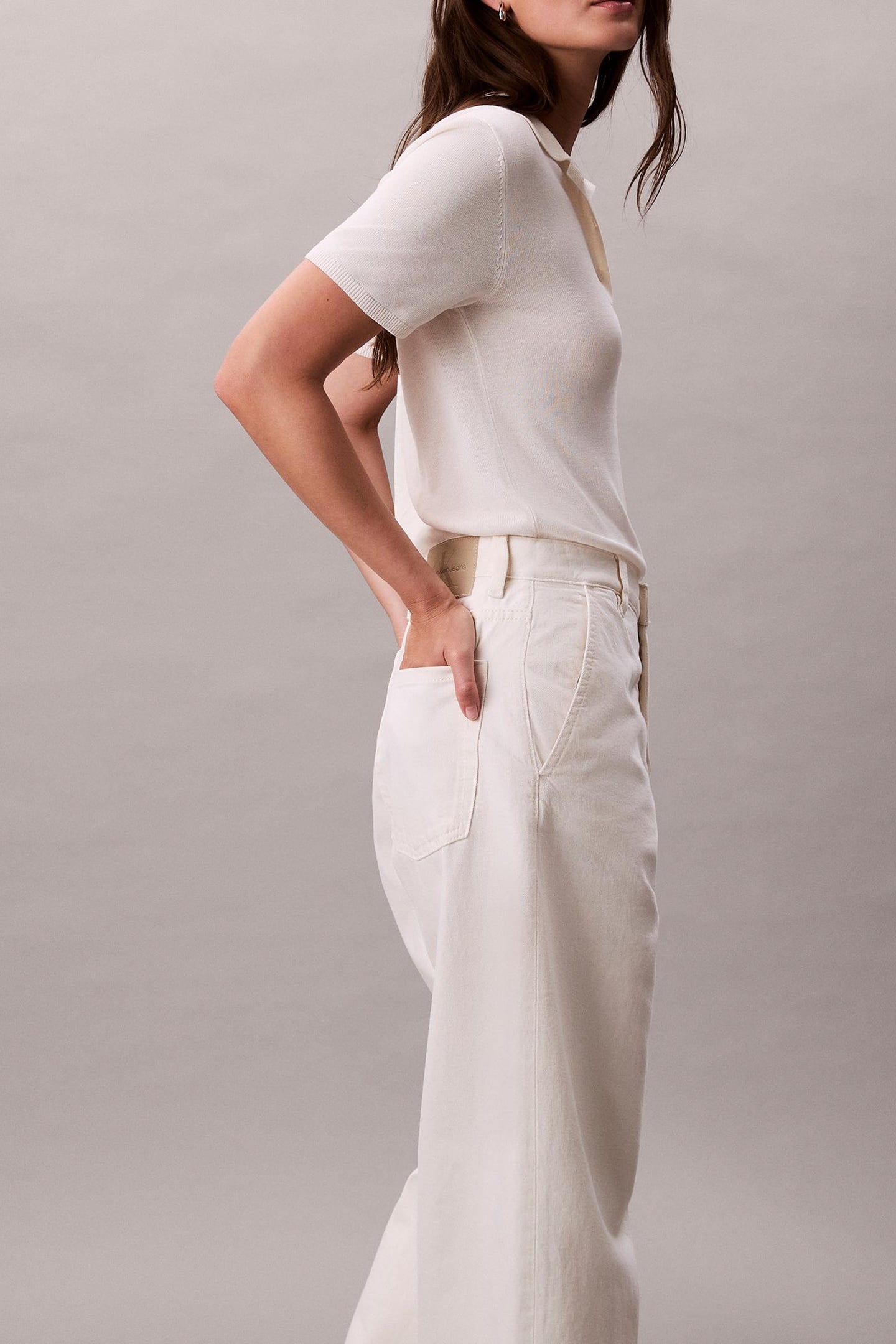 TROUSER BARREL ECRU 3