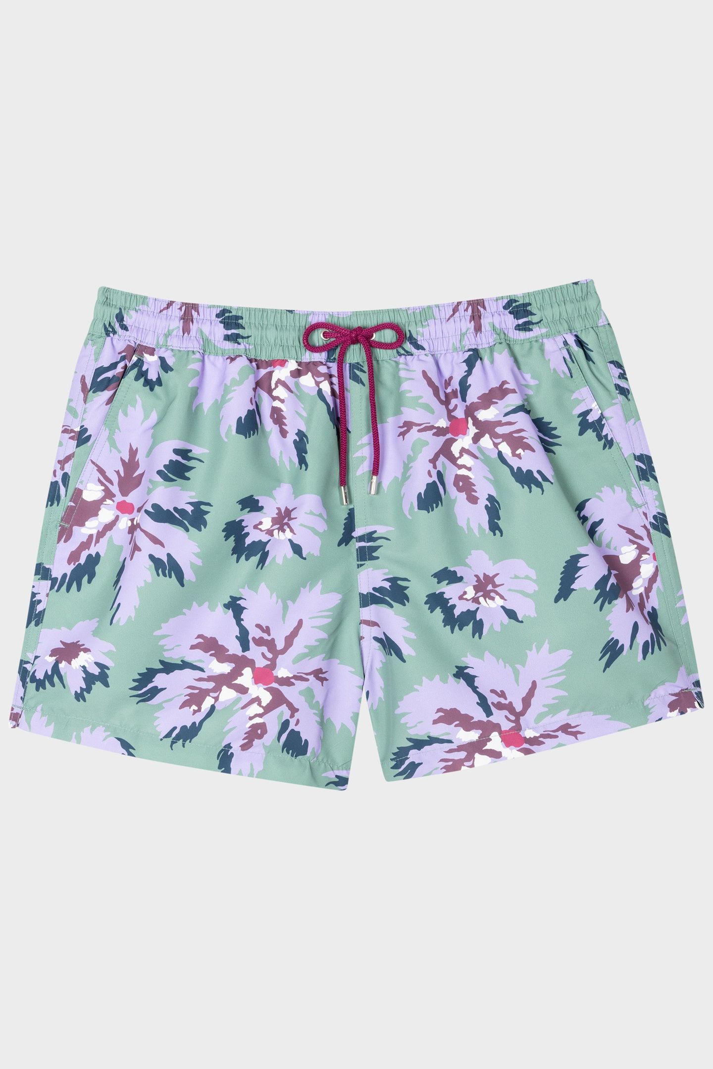 MEN SWIM SHORT PALM BURST KHAKI 5