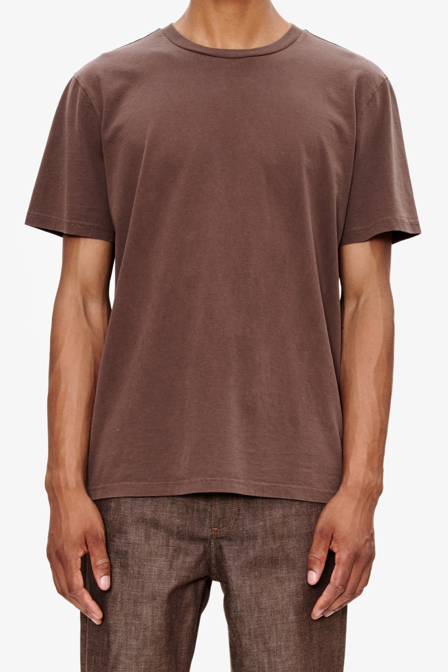 UNISEX T-SHIRT SHORT SLEEVE BROWN 1