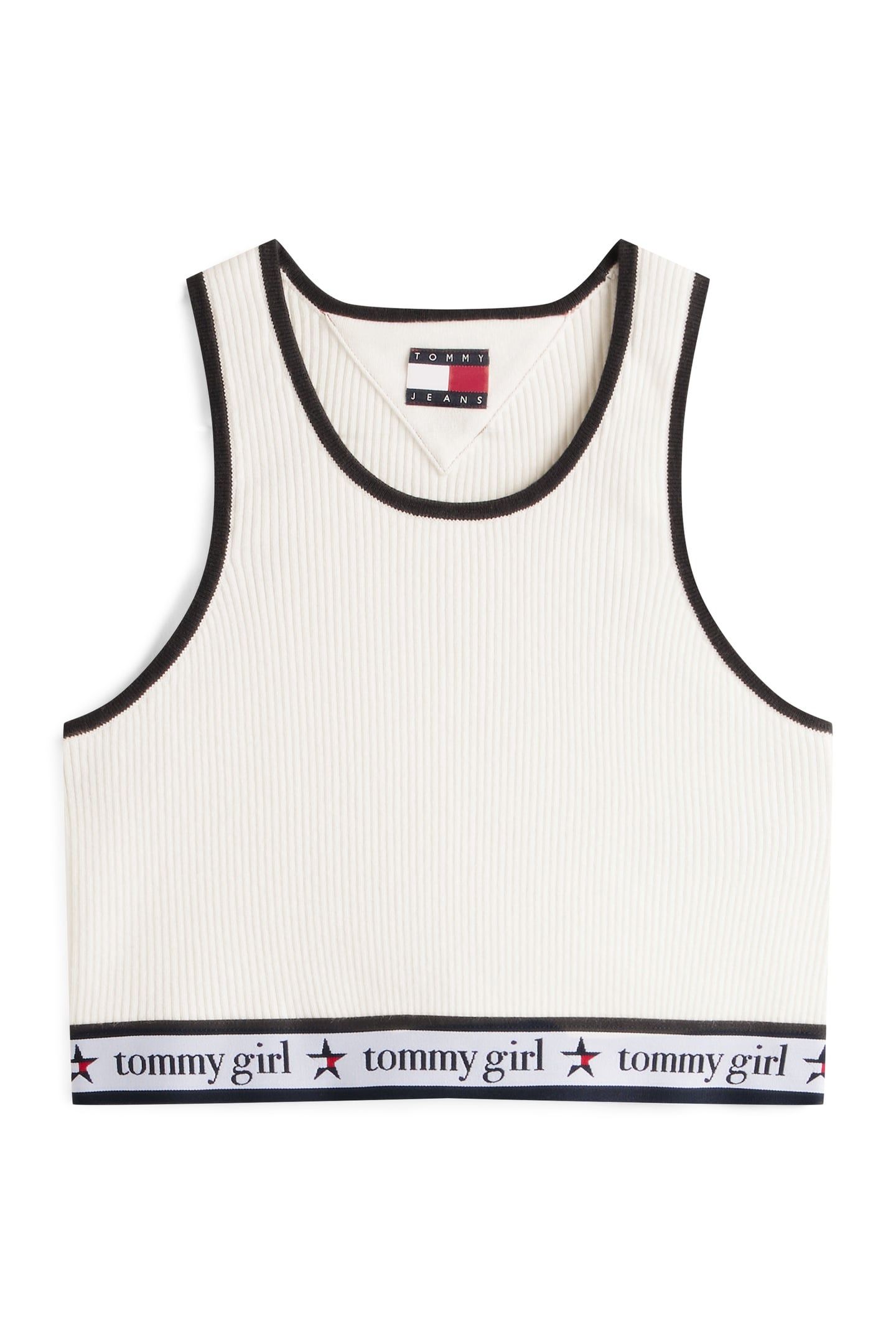 TOMMY GIRL KNITTED TOP ECRU/DESERT SKY 4