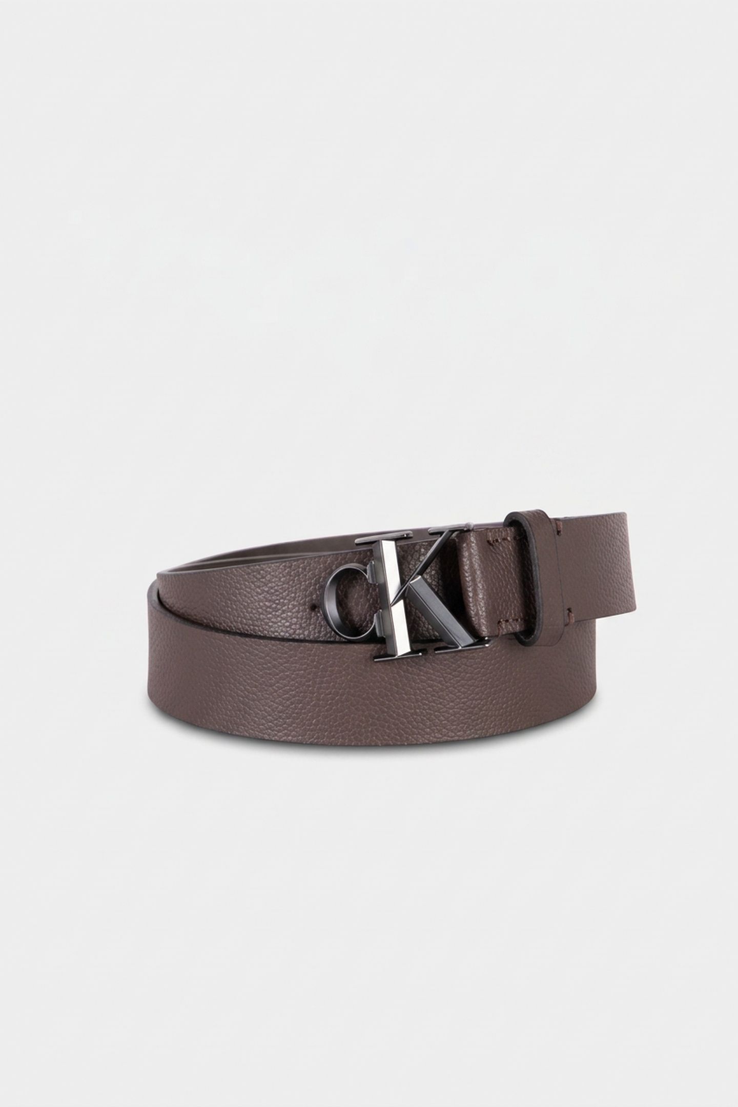 CK BUCKLE 32MM BELT CK DARK BROWN 1