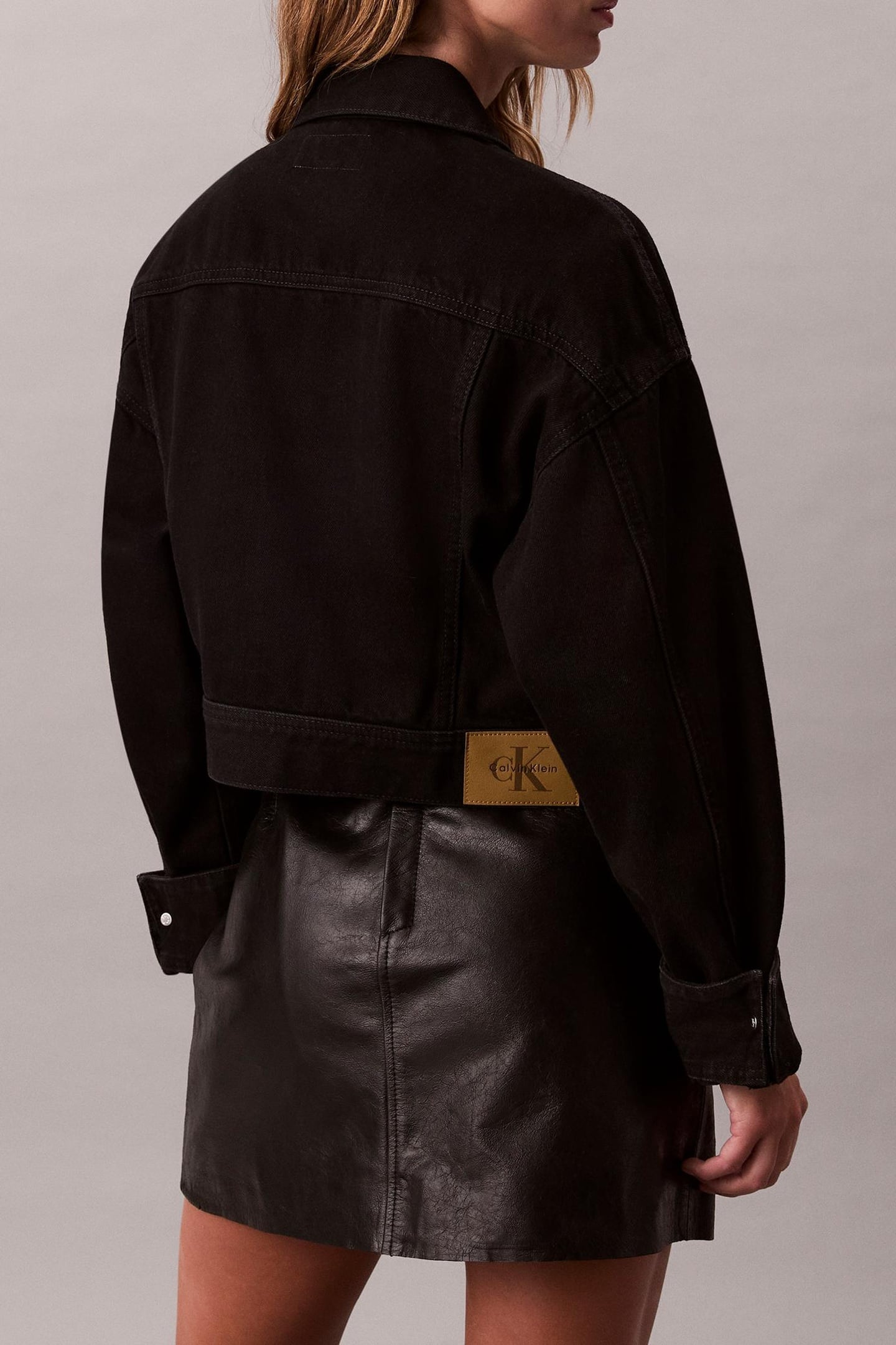 DENIM CROPPED JACKET SOFT BLACK 2