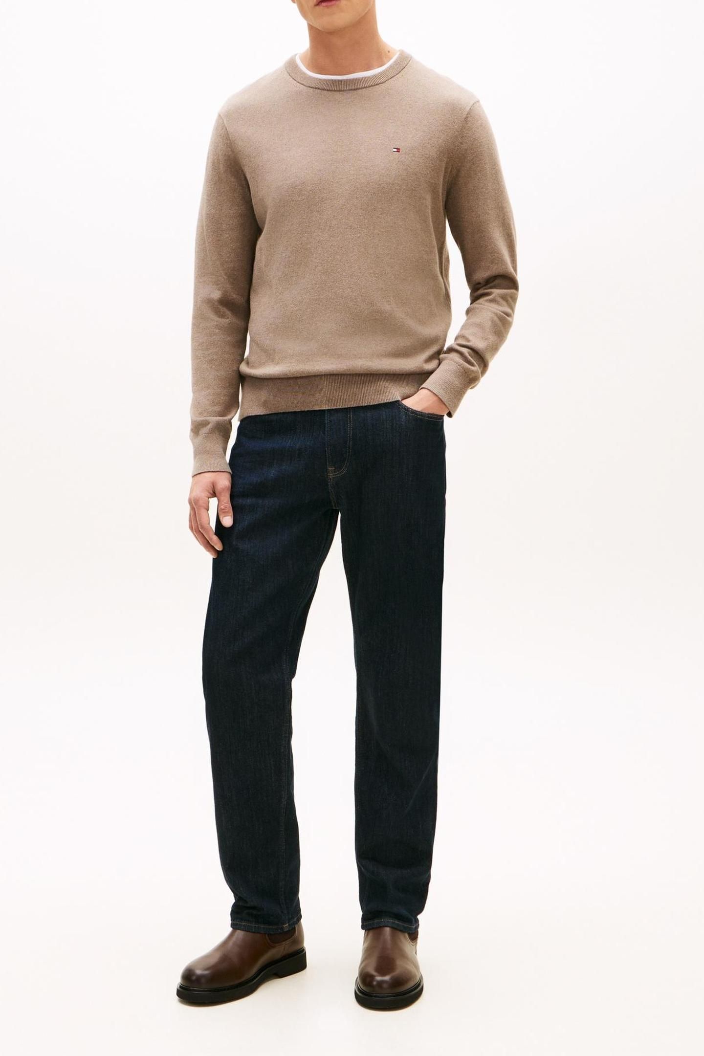 PIMA COTTON CASHMERE SWEATER COASTAL TAUPE HEATHER 3