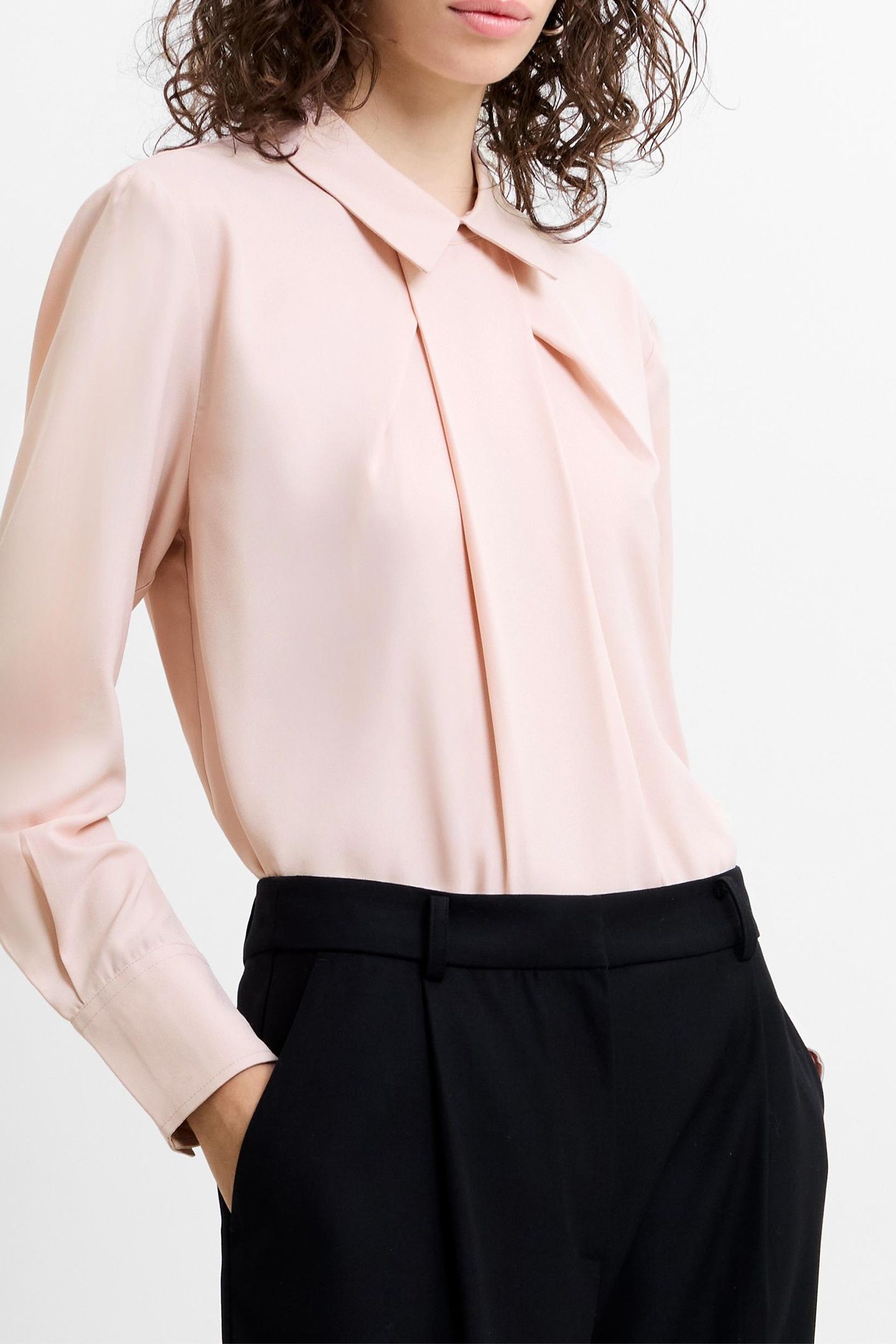 MILA GGT PLEAT POPOVER SHIRT POWDER PINK 1