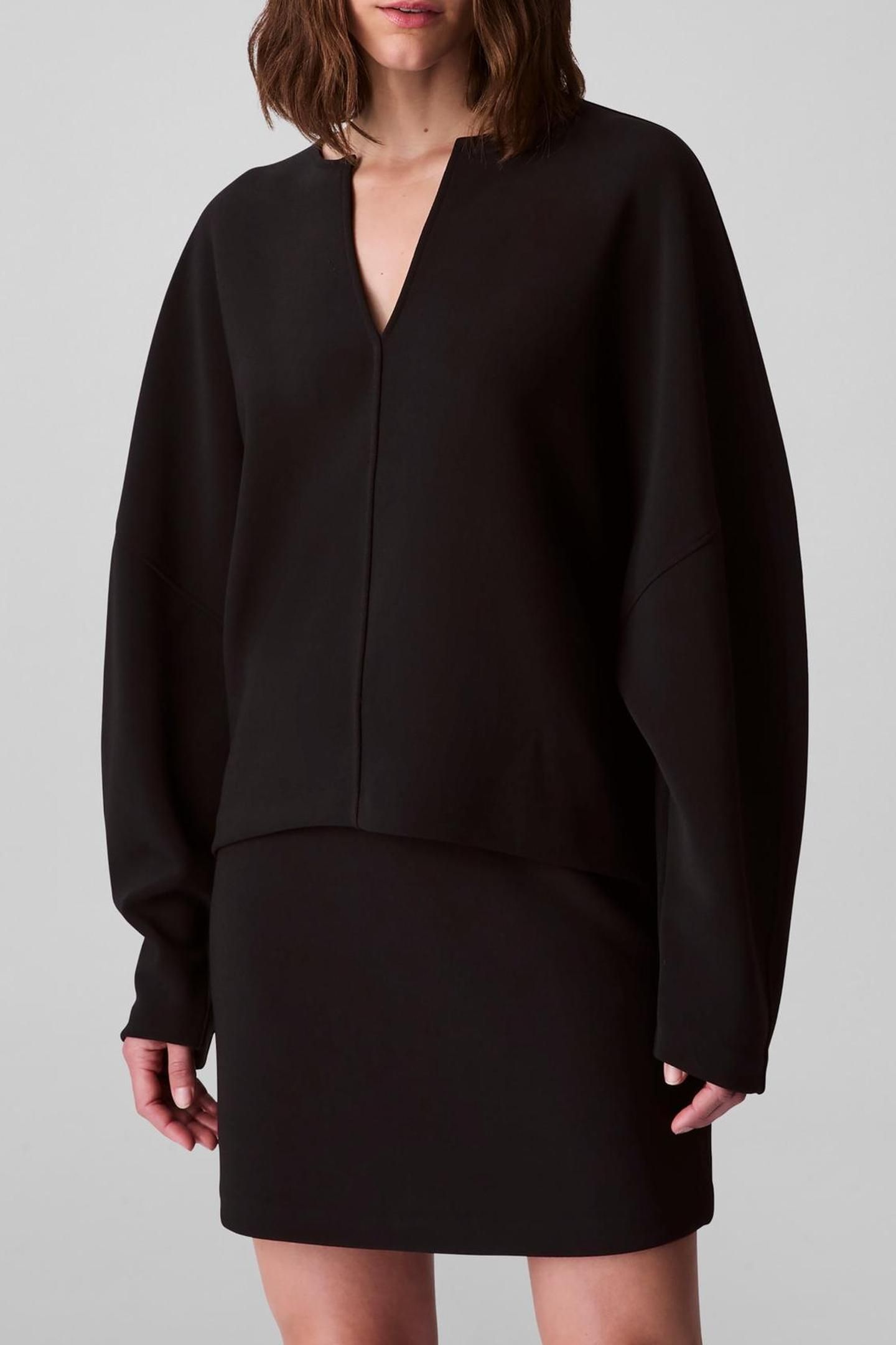 TAILORED KNIT MINI SKIRT BLACK 1