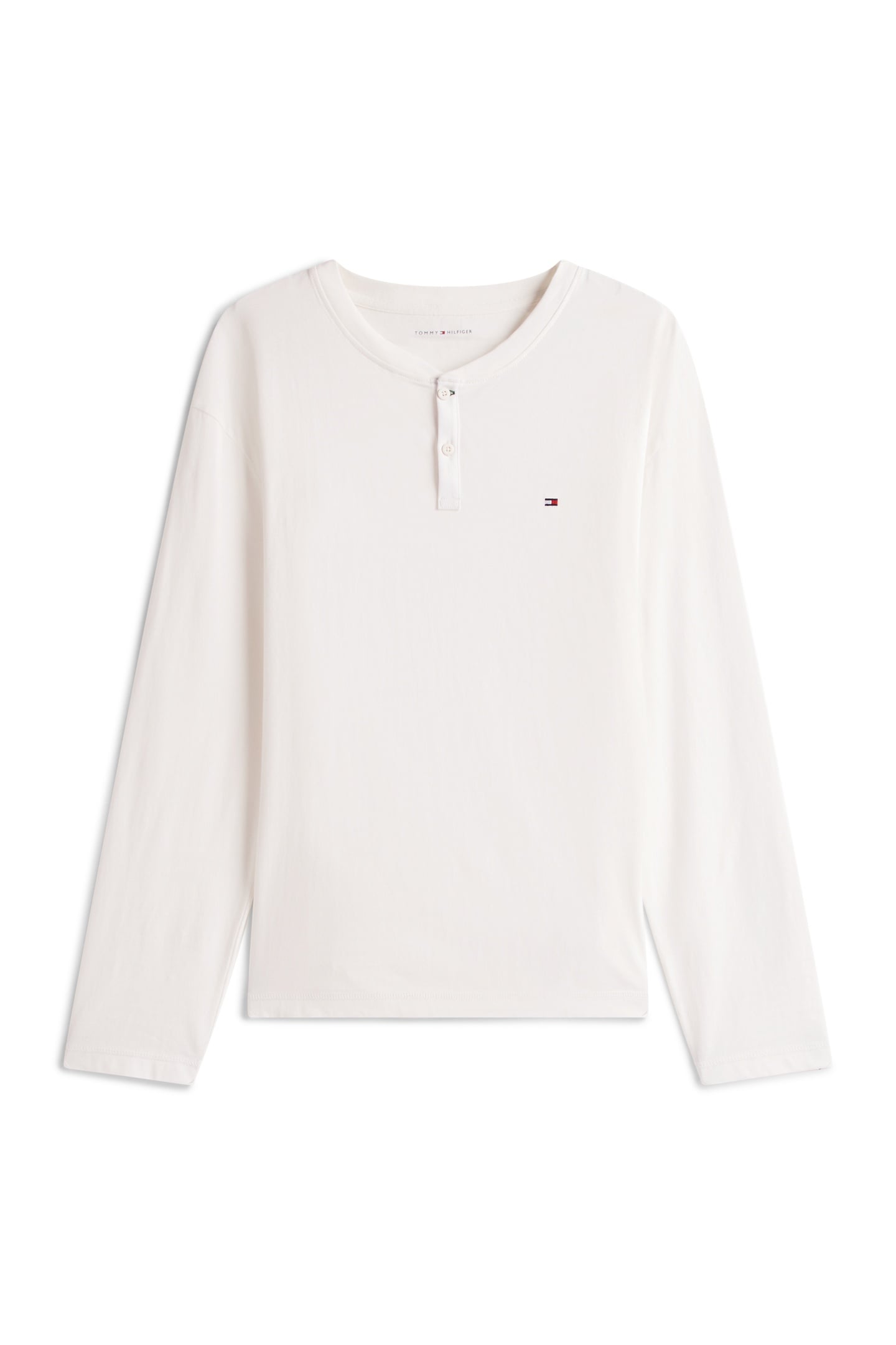 LS WOVEN HENLEY PJ SET ECRU/CREST AOP 3