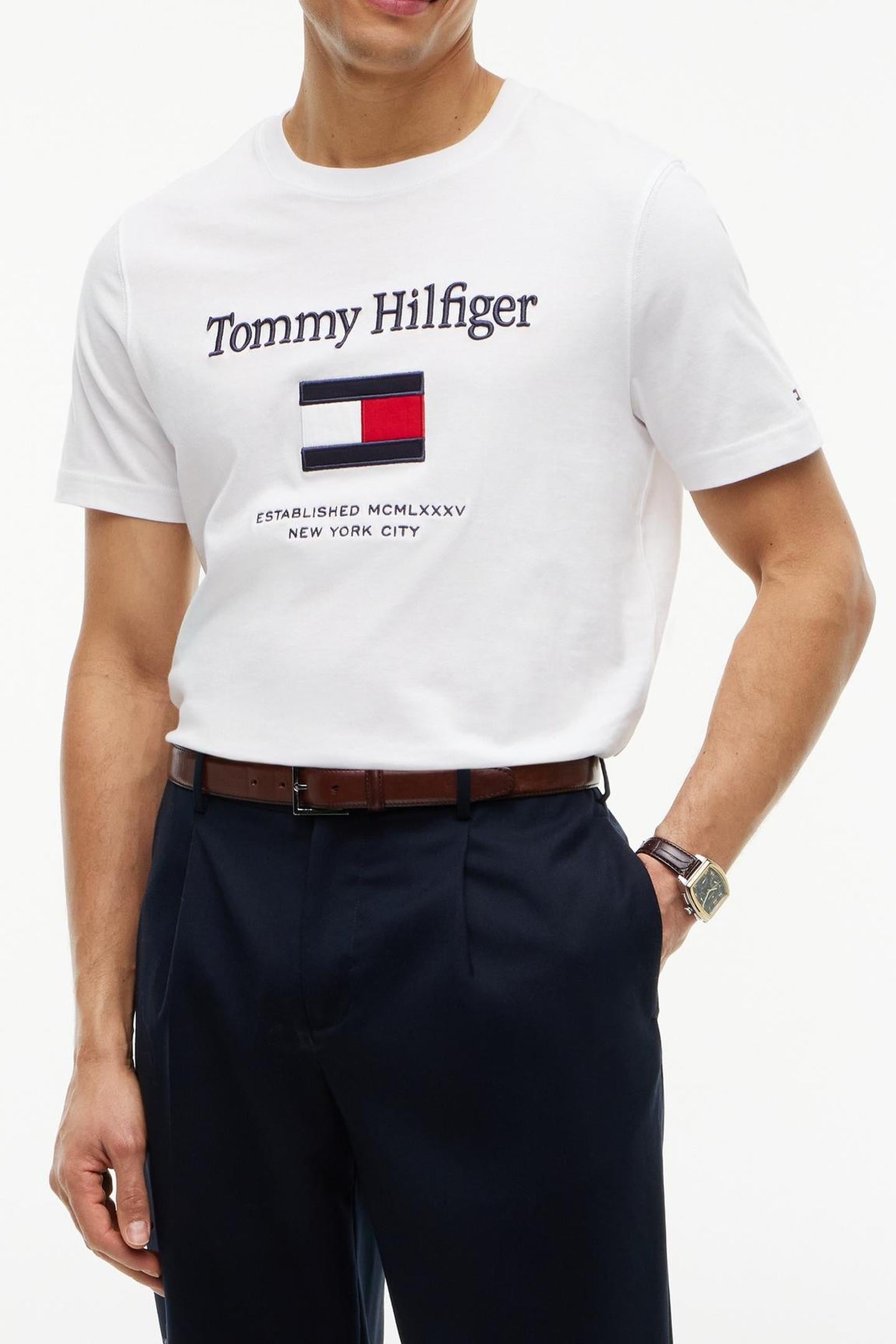 HILFIGER EMBRO FLAG WHITE 2
