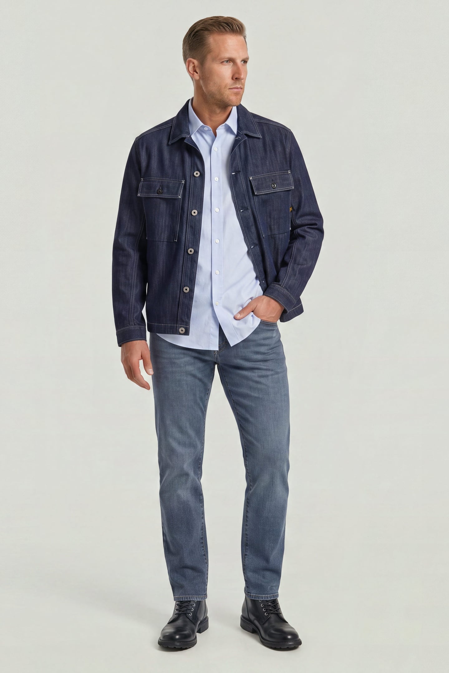 3301 STRAIGHT MEDIUM BLUE 3