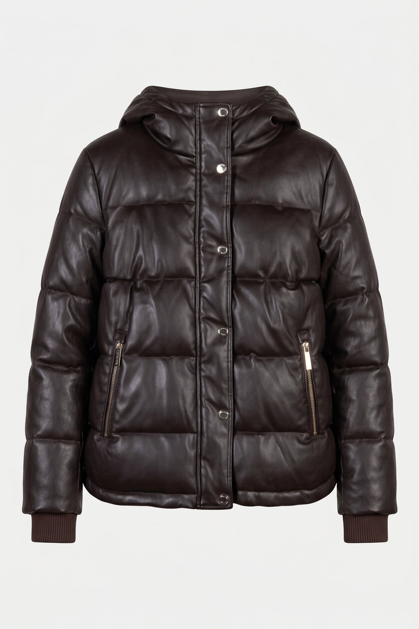 FAUX LEATHER PUFFER CHOCOLATE 3