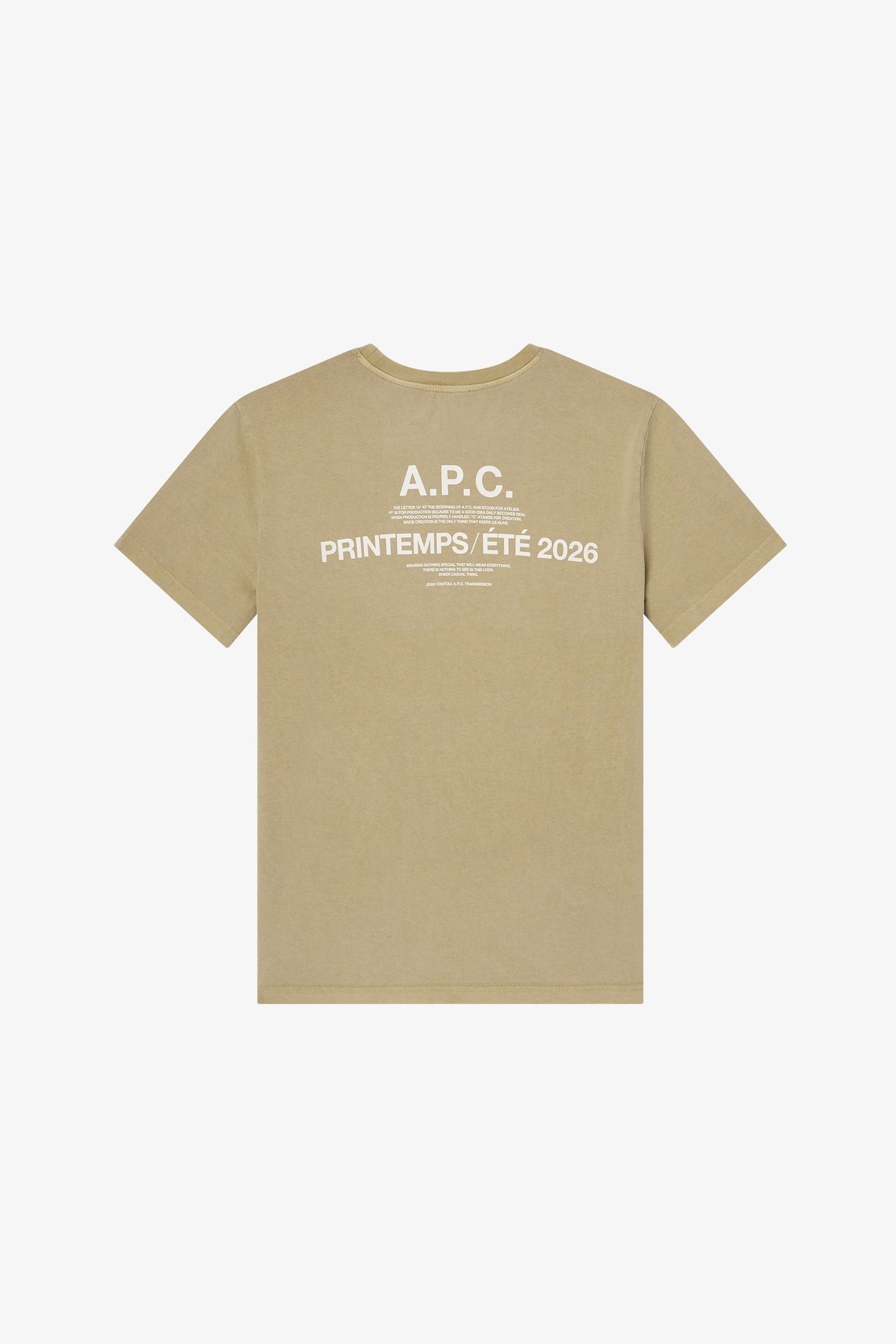 UNISEX T-SHIRT SHORT SLEEVE BEIGE 3