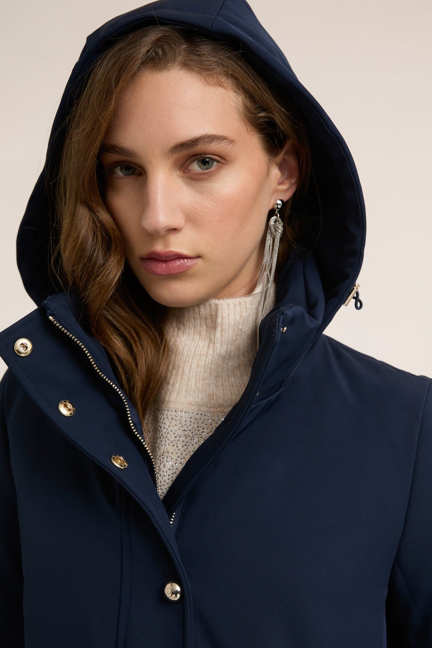 DOWN JACKET WITH REMOVABLE HOOD BLUE 4