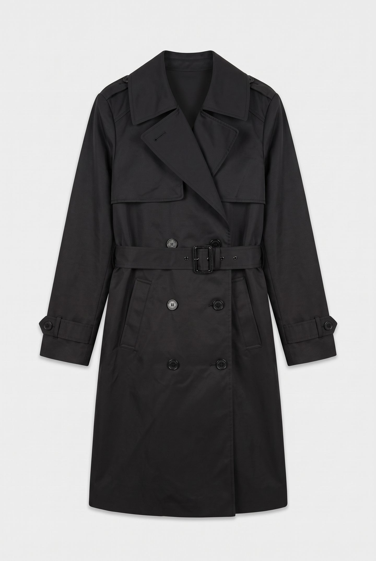 TRENCH WITH SELF BELT BLACK 3