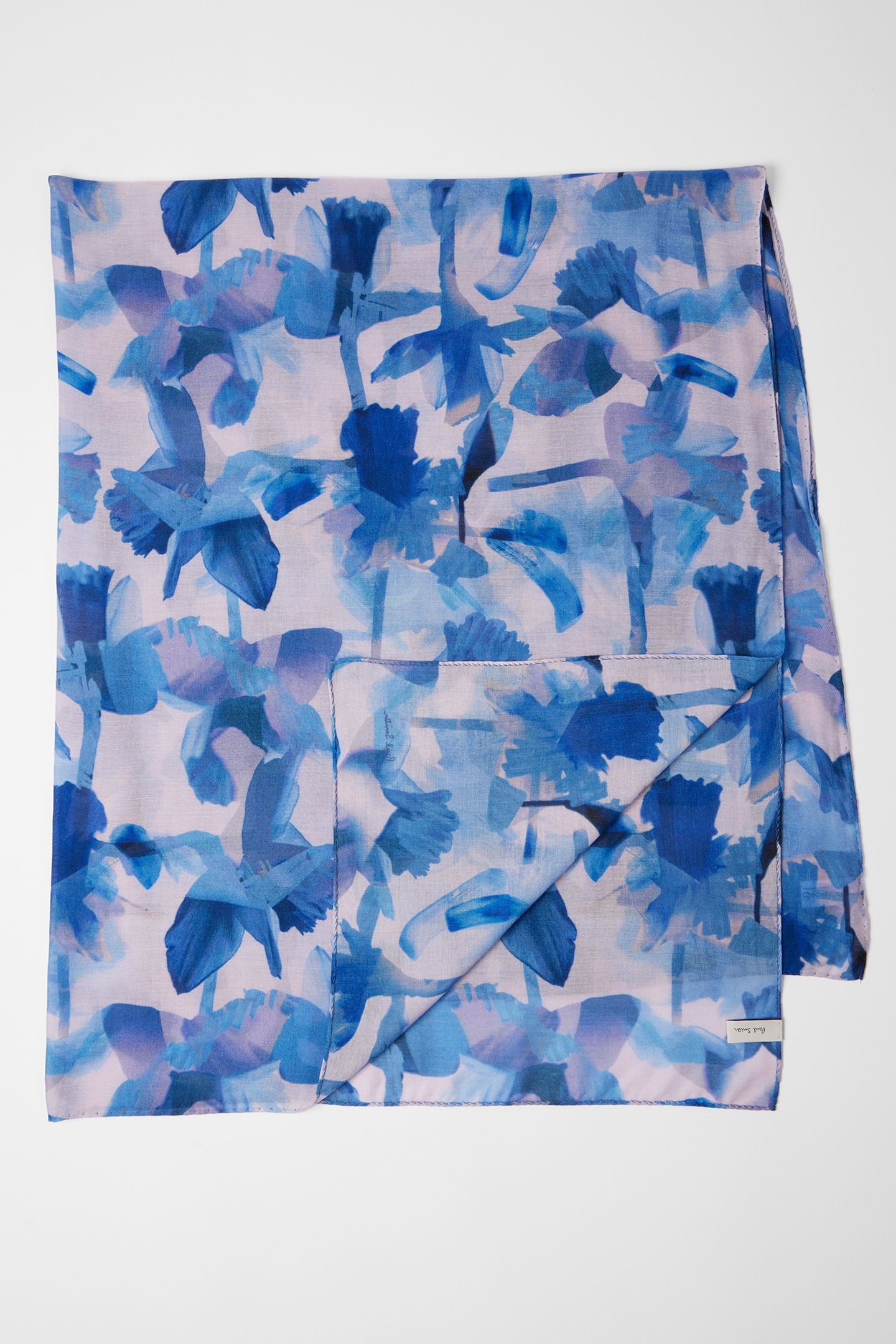 WOMEN SCARF PAINT FLORAL LIGHT PURPLE 2