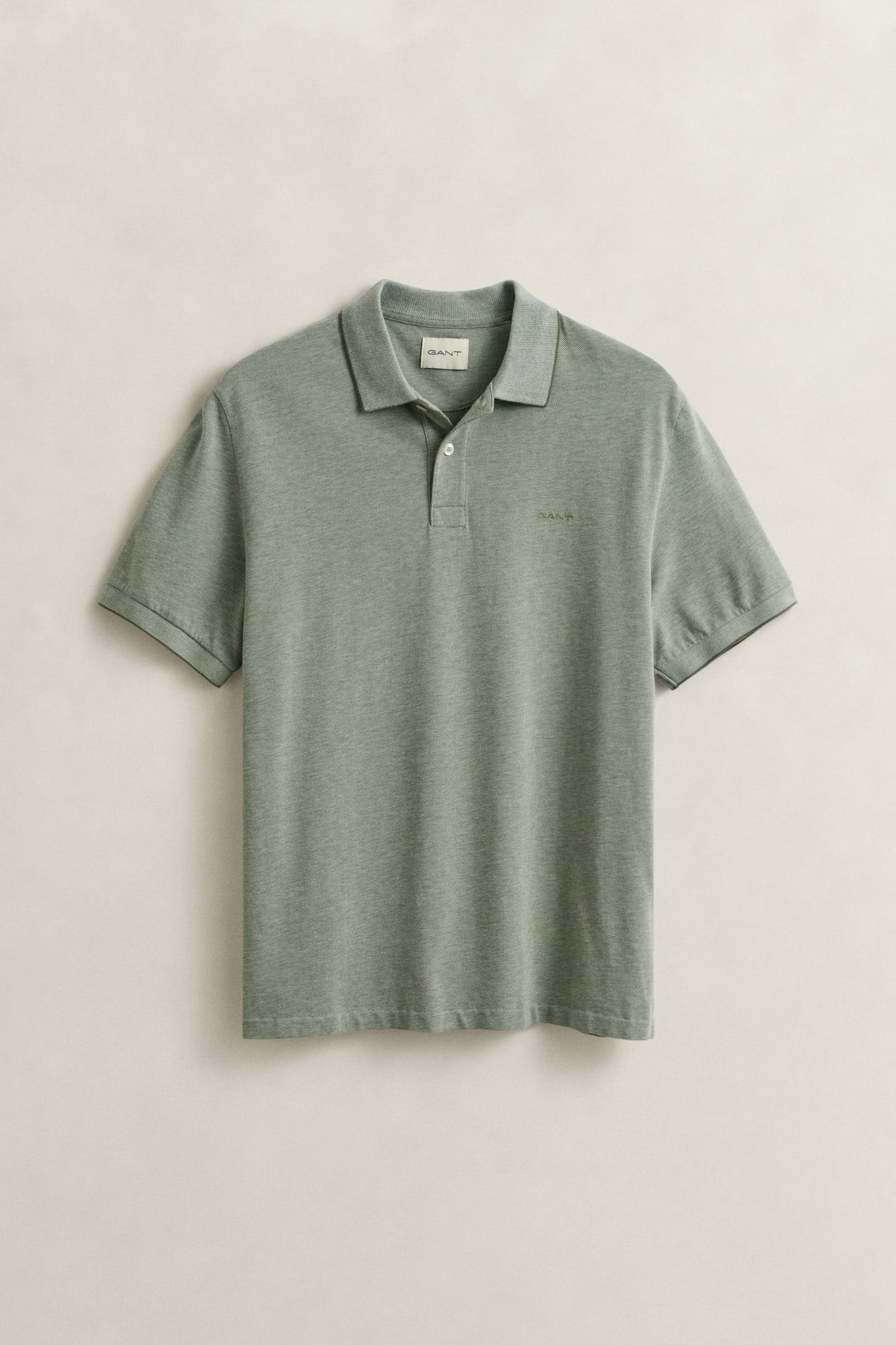 TWO-TONED POLO SHIRT DRY HERB GREEN 3