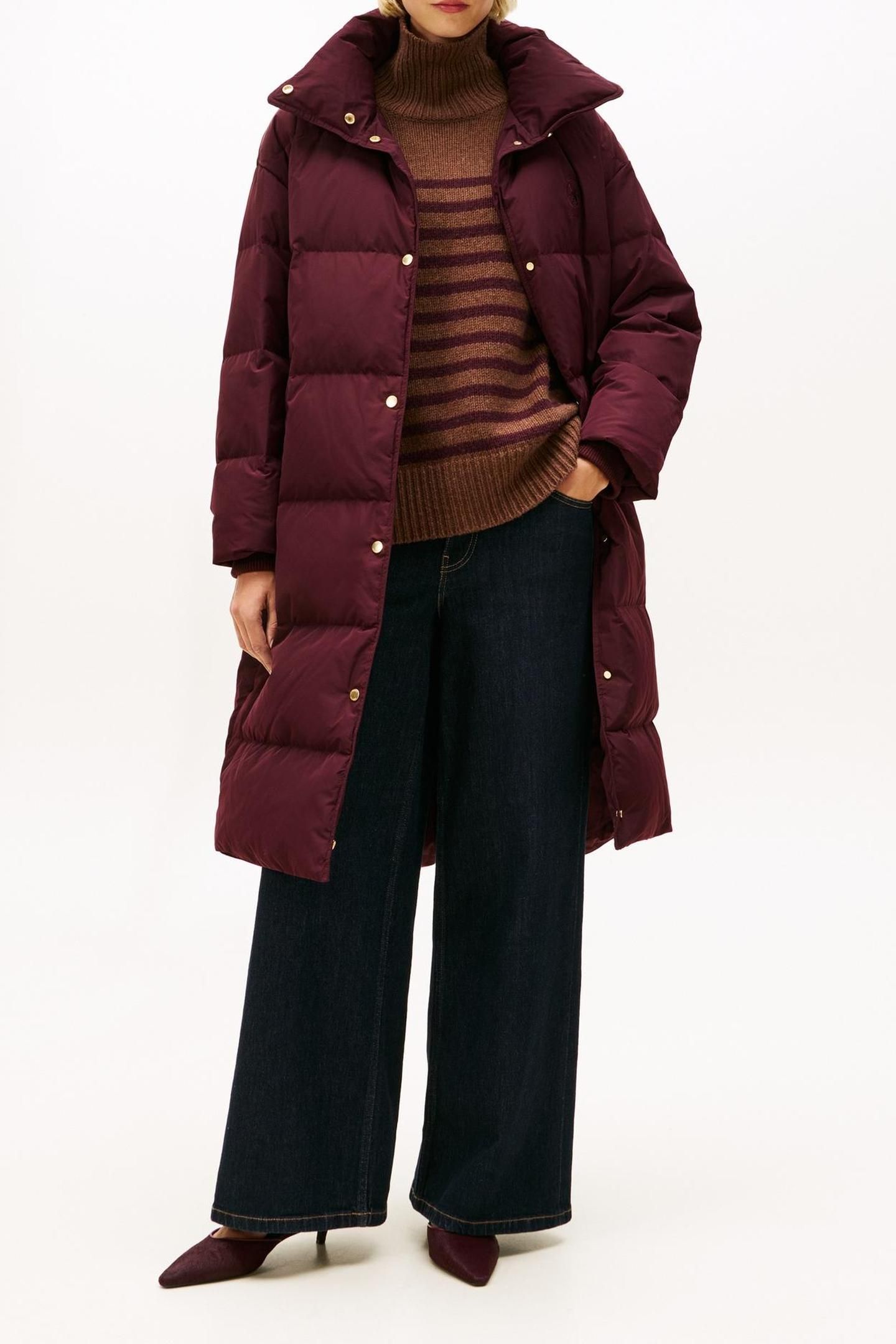 CREST MW DOWN REG COAT DEEP BURGUNDY 1