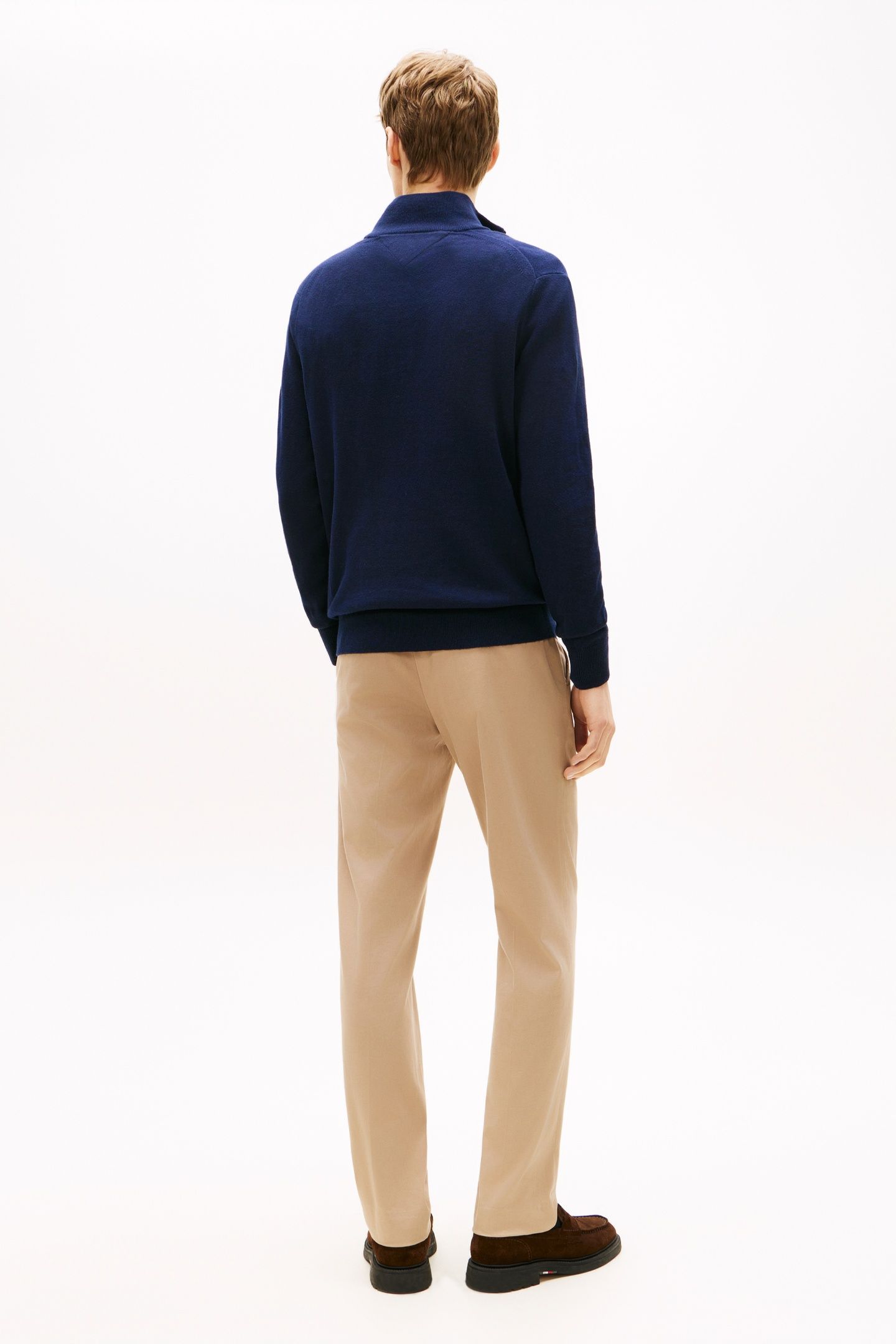 PIMA COTTON CASHMERE SWEATER NAVY BLUE 6